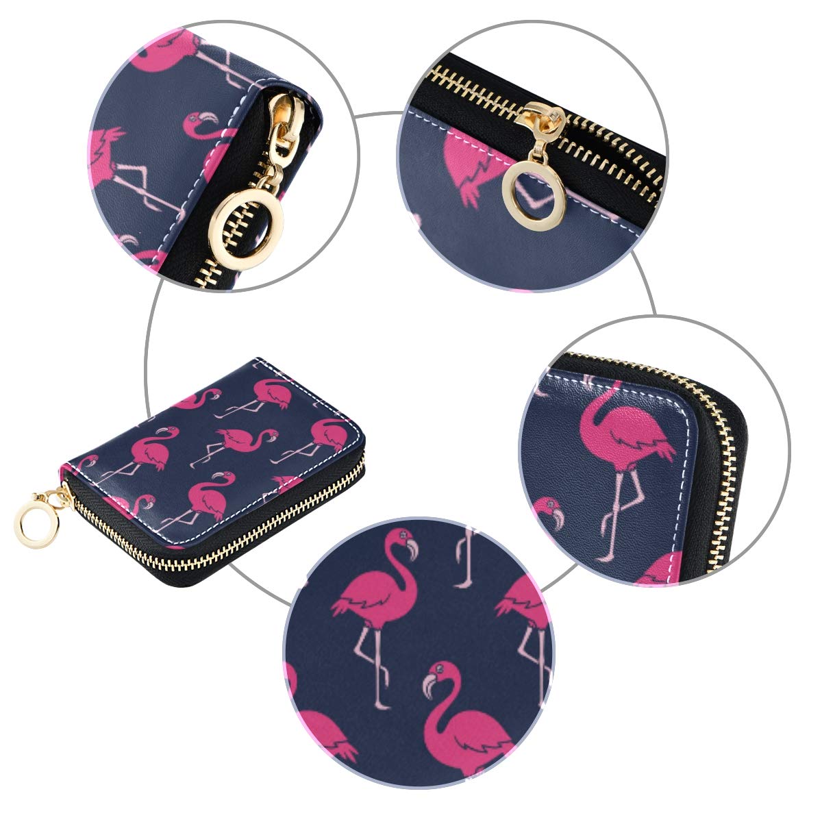 MOYYO RFID Blocking Leather Credit Card Holder - Stylish Zipper Wallet for Women & Girls | Perfect for Travel, Shopping, and Everyday Use