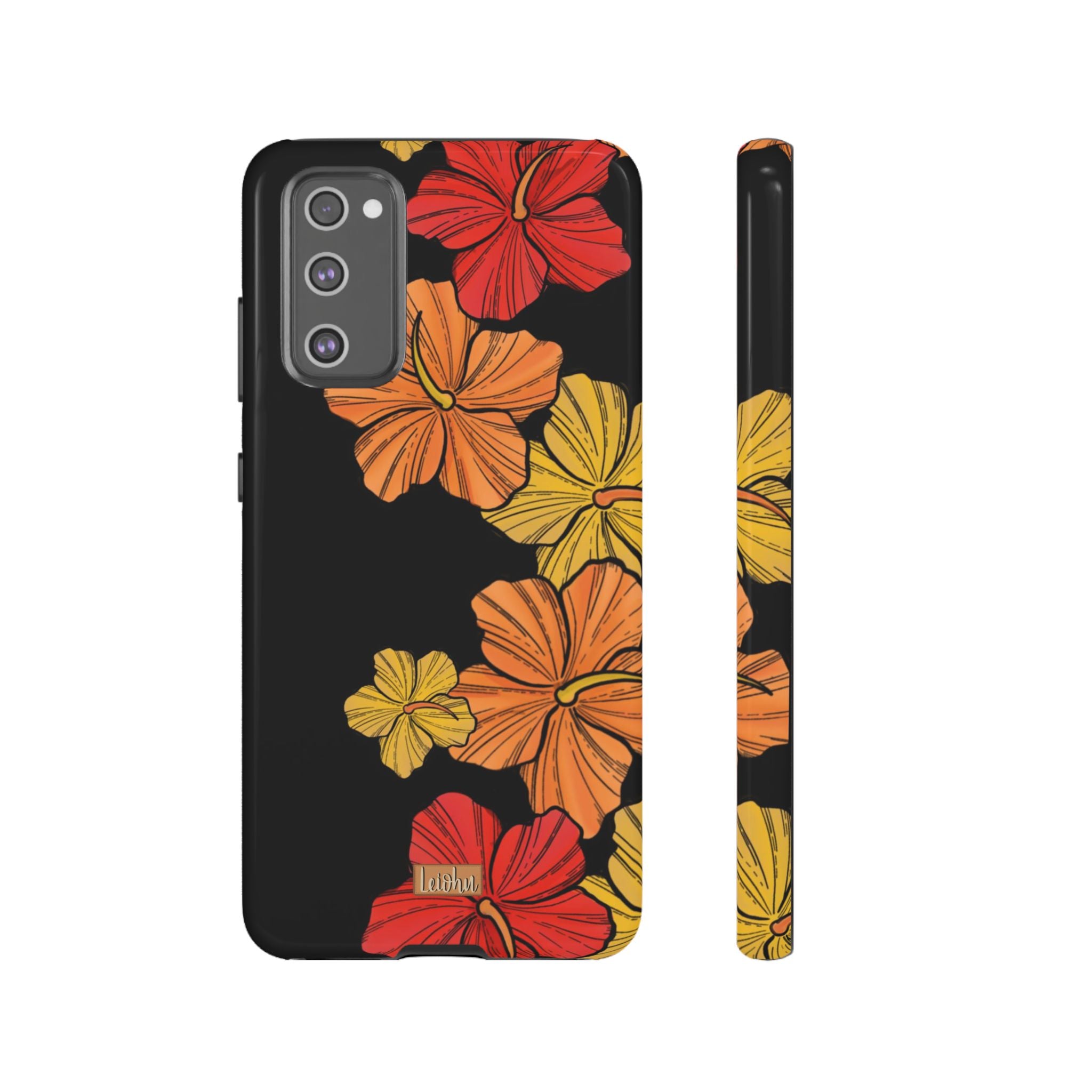 Vintage Hibiscus Pattern Samsung Galaxy Phone Case - Stylish Protective Cover for Galaxy S21/S20/S10/Note 20 - Perfect for Everyday Use, Travel & Gifting