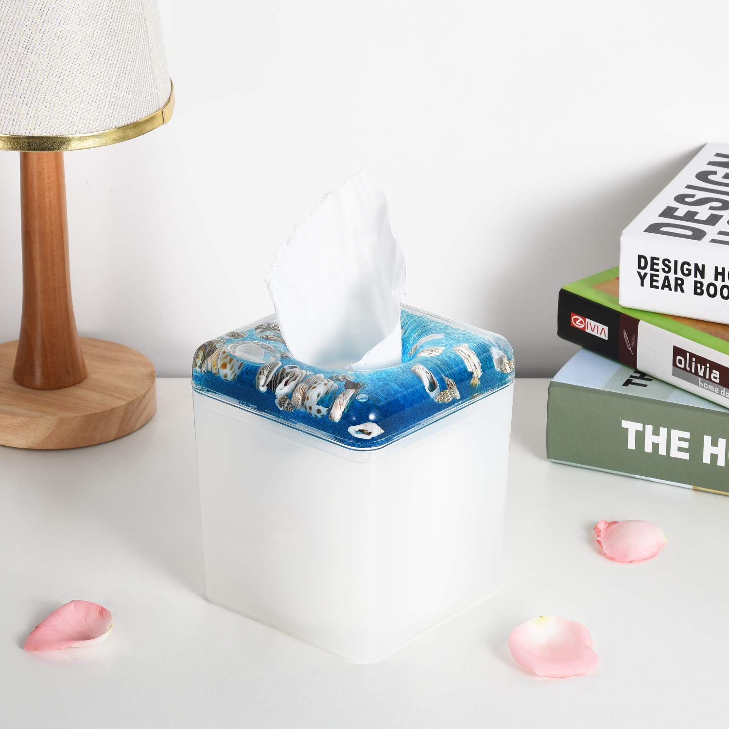 3D Floating Acrylic Tissue Holder - Modern Bathroom & Office Decor