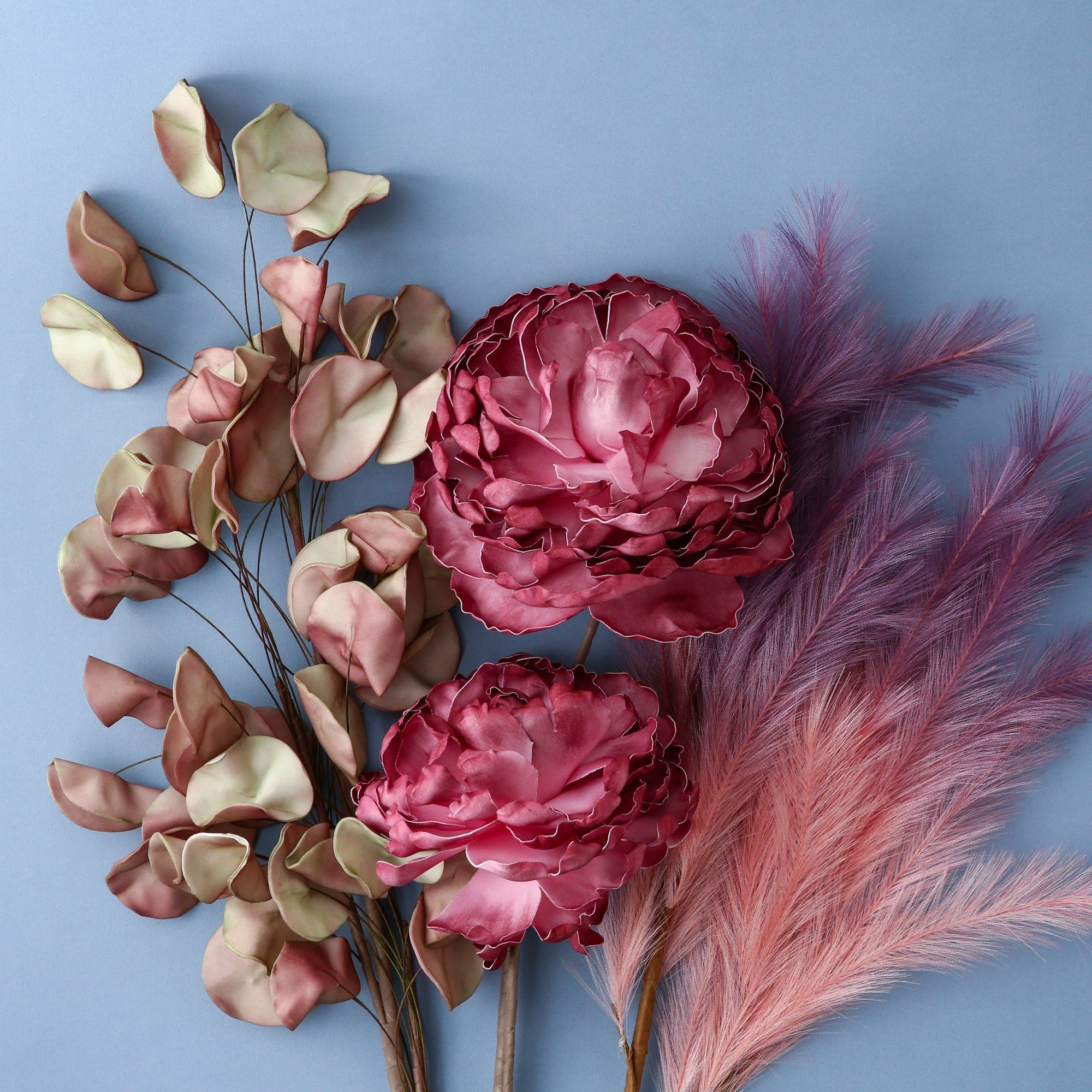 Beautiful Artificial Peony Flowers in Purple - Perfect for Home Decor, Wedding Bouquets, and Event Centerpieces