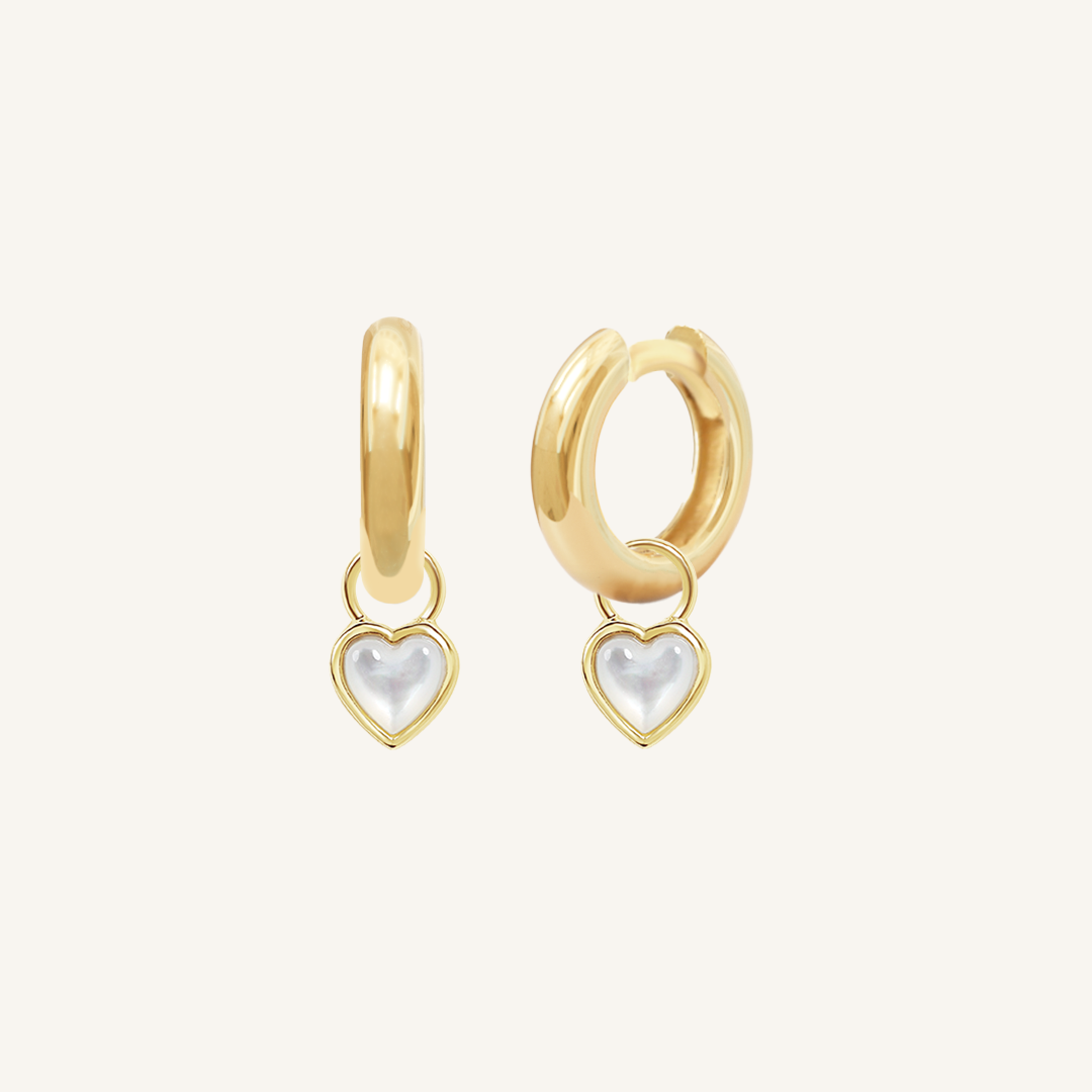 Devote Heart Plain Hoops - Minimalist Sterling Silver Hoop Earrings for Women, Everyday Wear & Special Occasions
