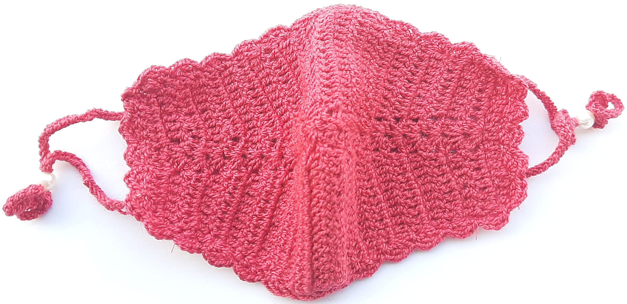 My Little Princess Handmade Crochet Face Mask for Kids - Breathable & Adjustable (MLP-CR-Mask010) - Perfect for School, Parties & Outdoor Activities