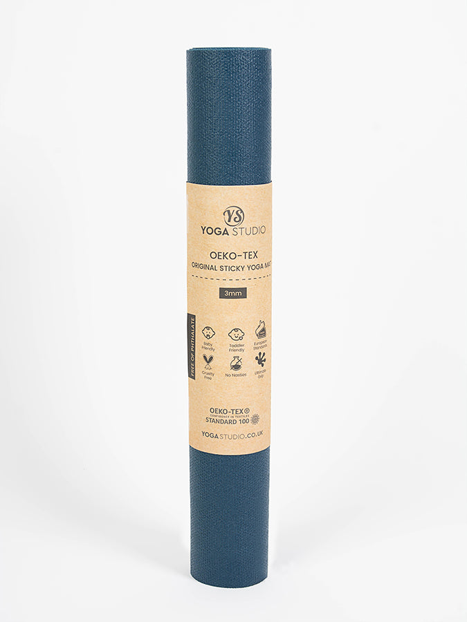 Eco-Friendly Travel Yoga Mat 3mm - Oeko-Tex Certified Non-Slip Exercise Mat for Yoga, Pilates & Home Workouts - Perfect for Travel, Studio & Outdoor Use