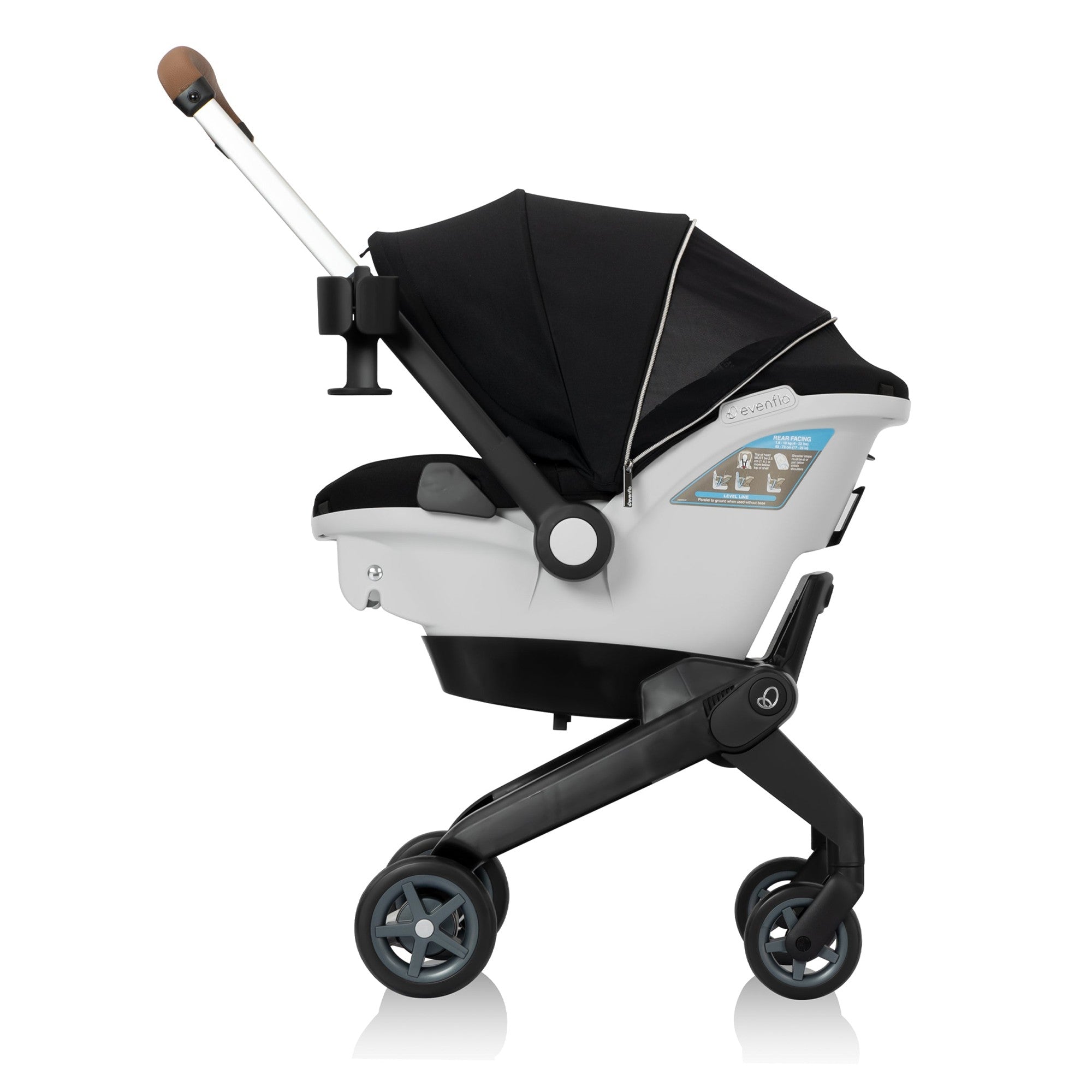 Evenflo Gold Shyft Dual Ride Infant Car Seat & Stroller Travel System - Lightweight Baby Carrier for Newborns to Toddlers | Perfect for Air Travel, Shopping & Daily Walks