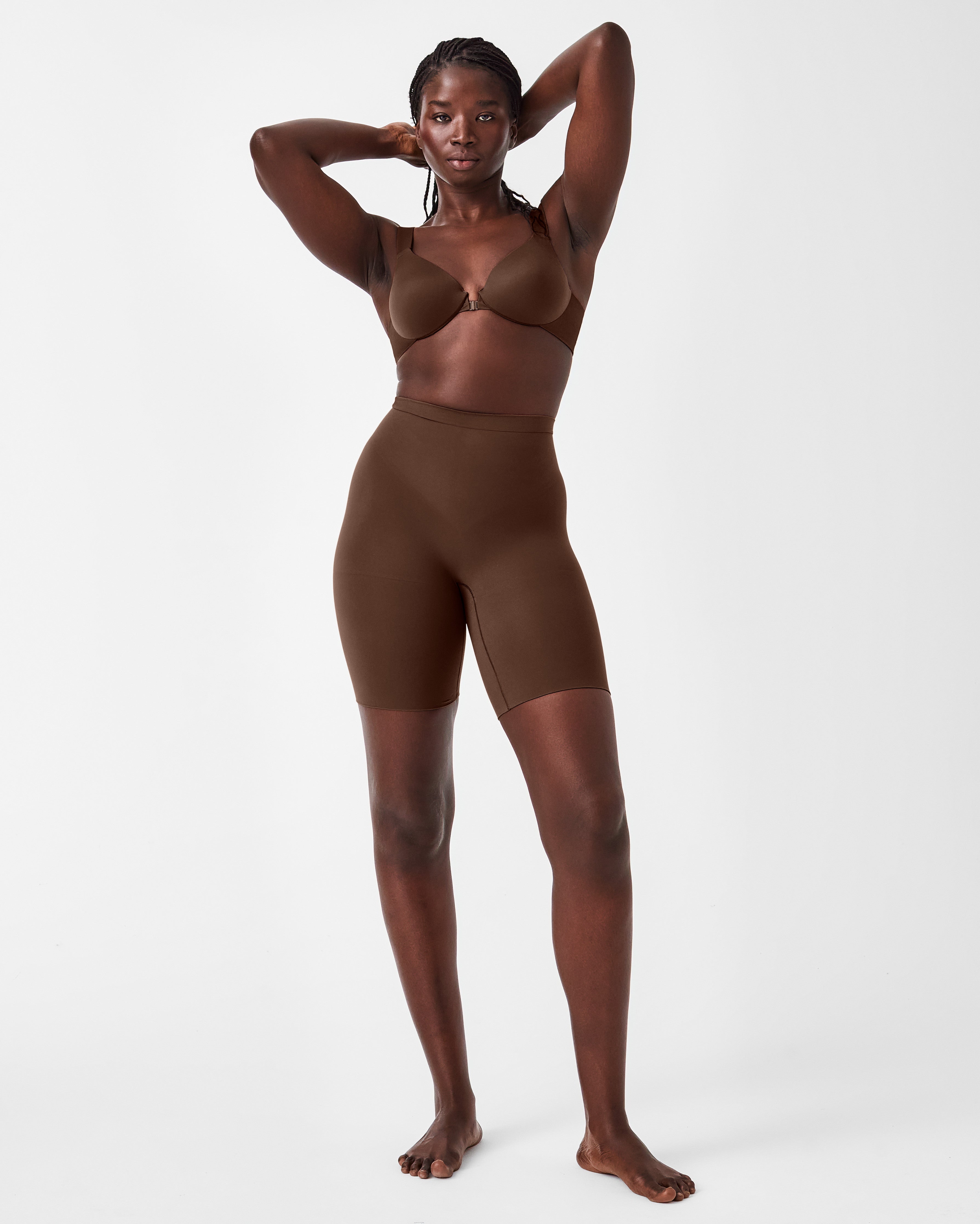 SPANX Sculpt™ Seamless Power Mid Thigh Shorts - High Waist Shaping Shorts for Women - Slimming & Comfortable Shapewear - Perfect for Workout, Yoga, and Everyday Wear