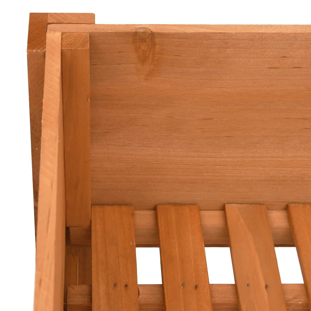 Rustic Wooden Flower Pot Stand with Storage Shelf - 34.6