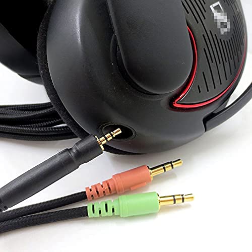 Alitutumao Replacement Aux Cable for Sennheiser Gaming Headsets - Compatible with Game ONE, Game Zero, PC 373D, GSP 350, GSP 500, GSP 600 - Works with Xbox One, PS4, PC & Smartphones - Perfect for Gaming, Music & Online Meetings