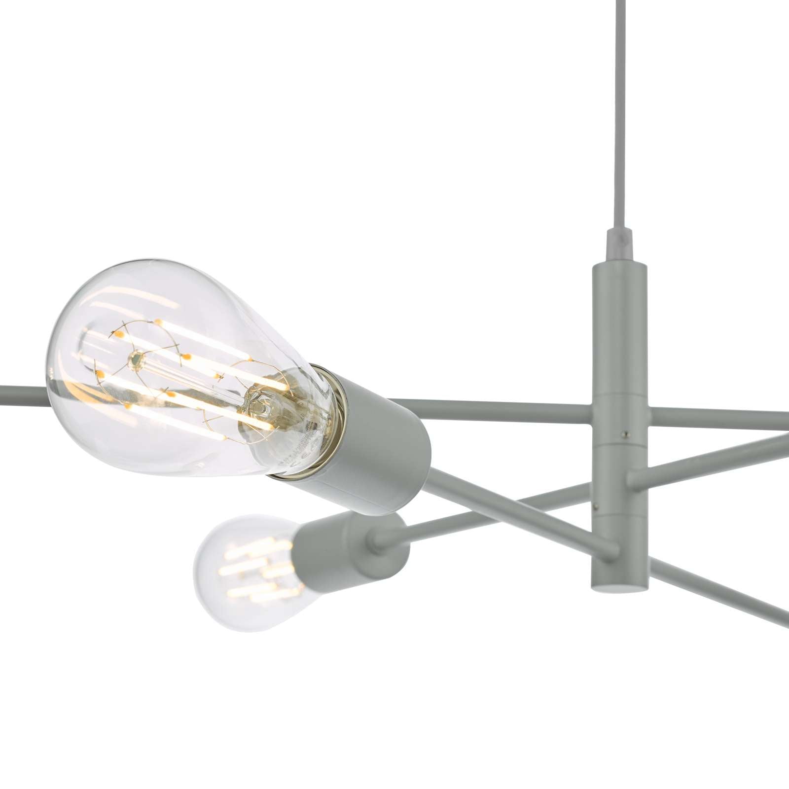 Alana 6-Light Chandelier - Antique Brass, Matt Grey, Black, Polished Gold & Satin Chrome Finish - Perfect for Dining Room, Living Room & Bedroom Lighting