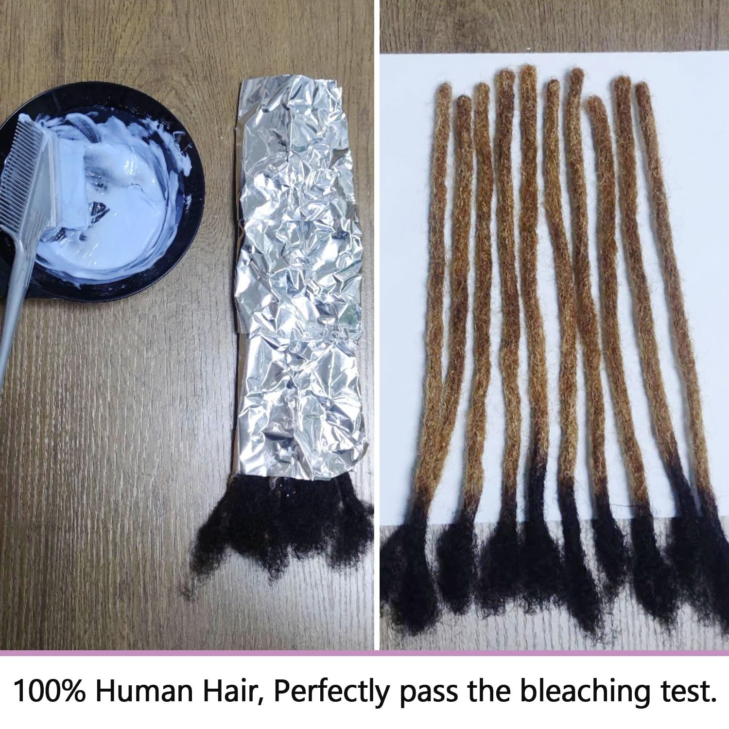 Originea 100% Human Hair Dreadlock Extensions for Men & Women - Handmade 0.8cm Thickness, Bleach & Dye Friendly Permanent Loc Extensions (14 Inch, 60 Strands, 1B Color) - Perfect for Protective Styles, Natural Hairstyles & Festival Looks
