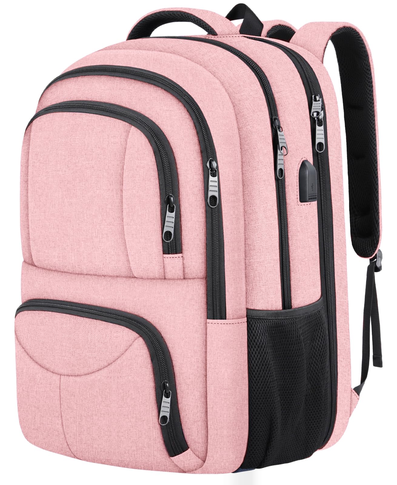 Stylish Pink Laptop Backpack for Women - TSA Friendly Airline Approved 17 Inch Anti-Theft Travel Backpack - Perfect for Work, School & Business Trips - Great Gift Idea for Professional Women
