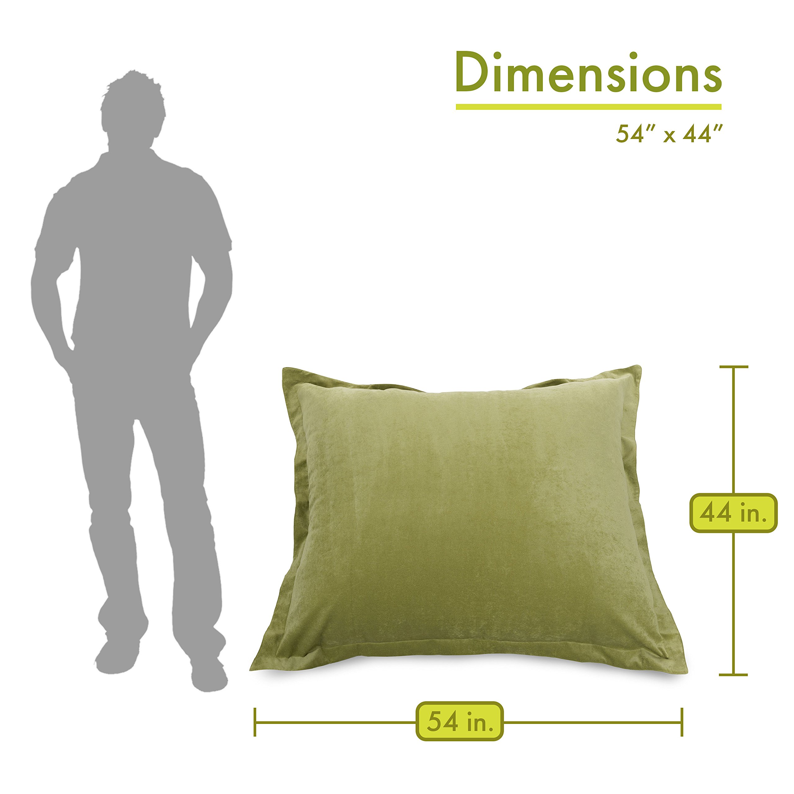 Majestic Home Goods Villa Floor Pillow - Soft & Comfortable Large Floor Cushion for Living Room, Bedroom, or Nursery - Perfect for Lounging, Reading, and Relaxing - Apple Design
