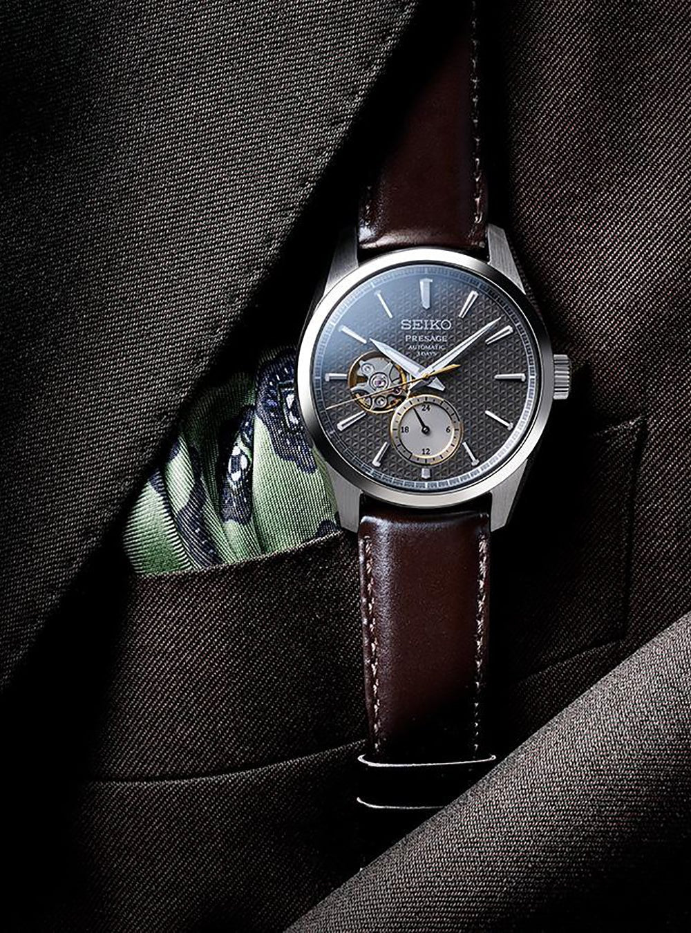 SEIKO PRESAGE Sharp Edged Series AZABU Tailor Collaboration Limited Edition SARJ005 Automatic Watch - Made in Japan JDM - Perfect for Business Meetings & Formal Occasions