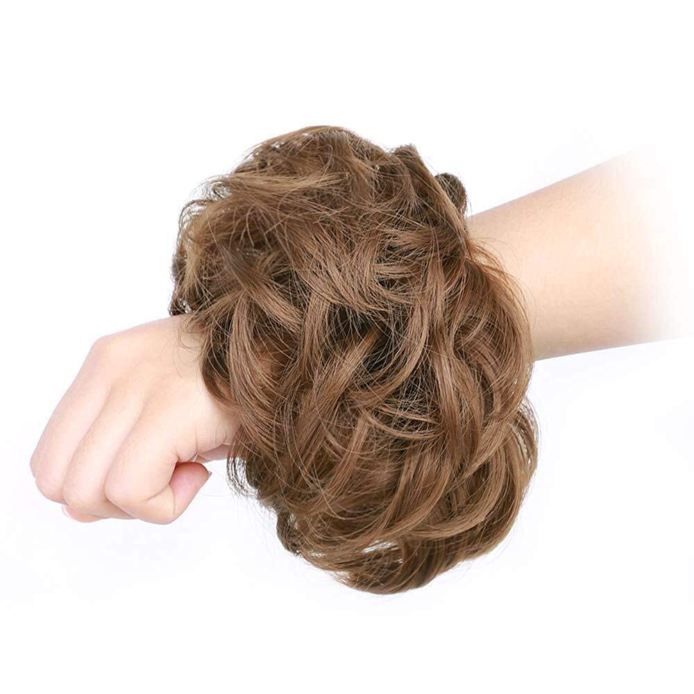 Curly Synthetic Messy Hair Bun Hair Scrunchies Extension - Perfect for Messy Bun Hairstyles, Ponytail Accessories & Everyday Hair Styling