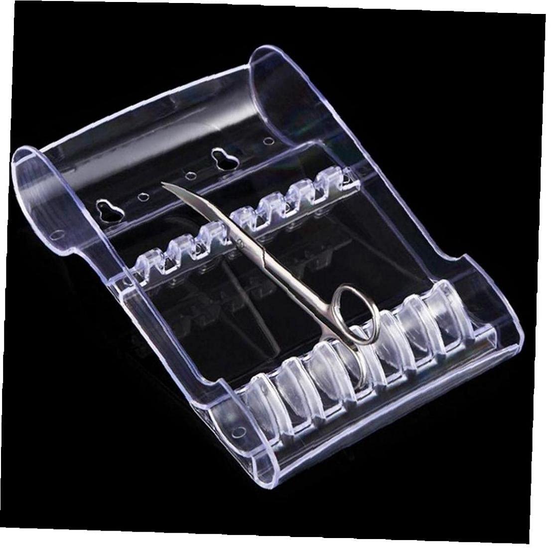 Professional Salon Hair Scissor Holder - Large Capacity Plastic Hair Clips Storage Box with Transparent Design - Perfect for Salon, Barber Shop & Home Hairdressing Tool Organization