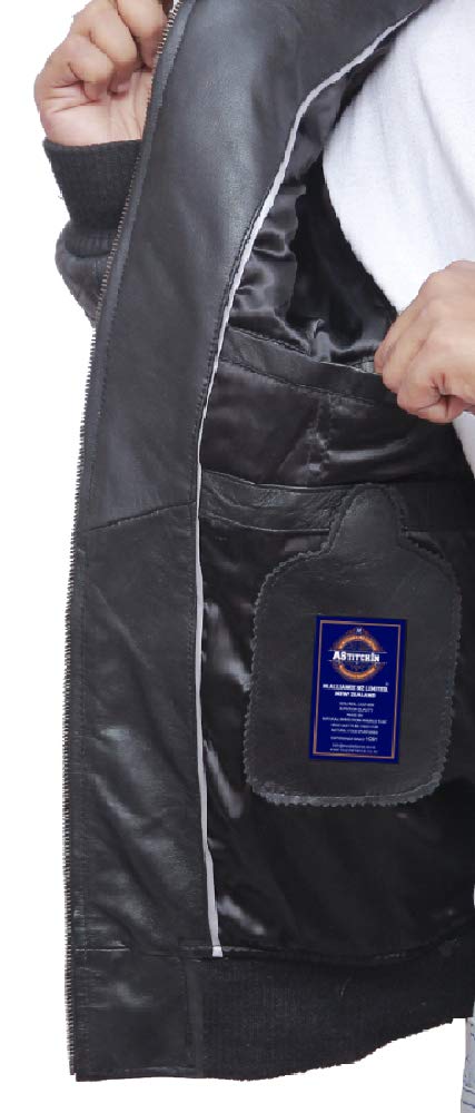 Premium Genuine Lambskin Leather Jacket for Men - Quilted Biker Style Real Leather Coat - Perfect for Motorcycle Riding, Casual Outfits & Winter Fashion