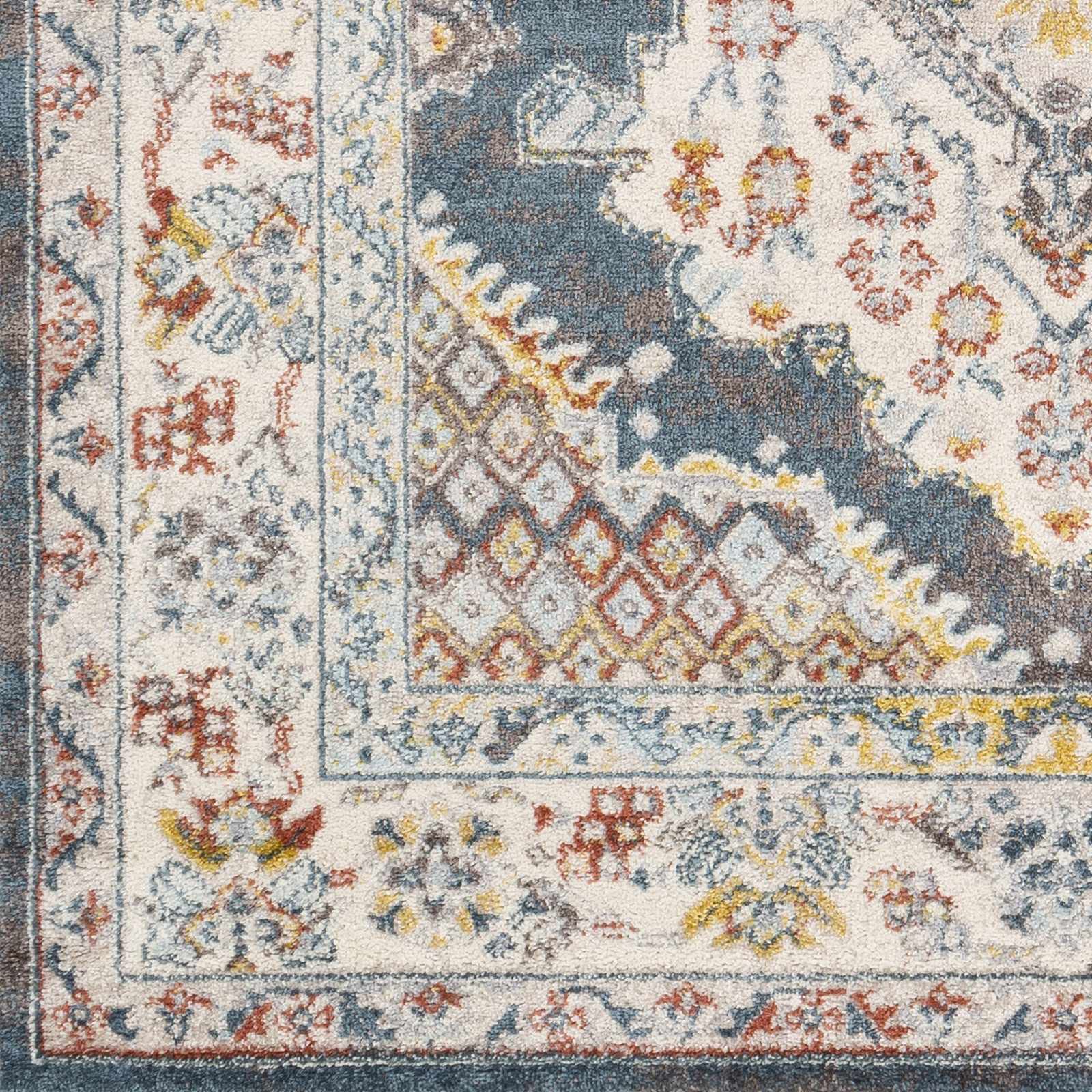 Millican Traditional Brown & Blue Area Rug 5'2