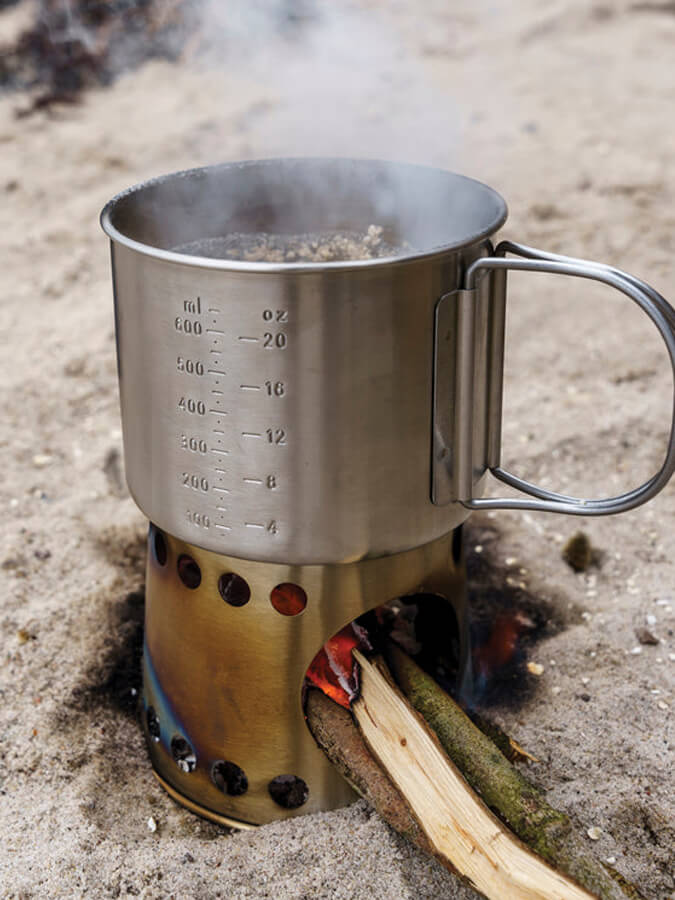 Petromax Portable Camping Stove Cup - Durable Stainless Steel Outdoor Cooking Gear for Backpacking, Hiking & Survival - Perfect for Boiling Water & Cooking Meals in the Wild