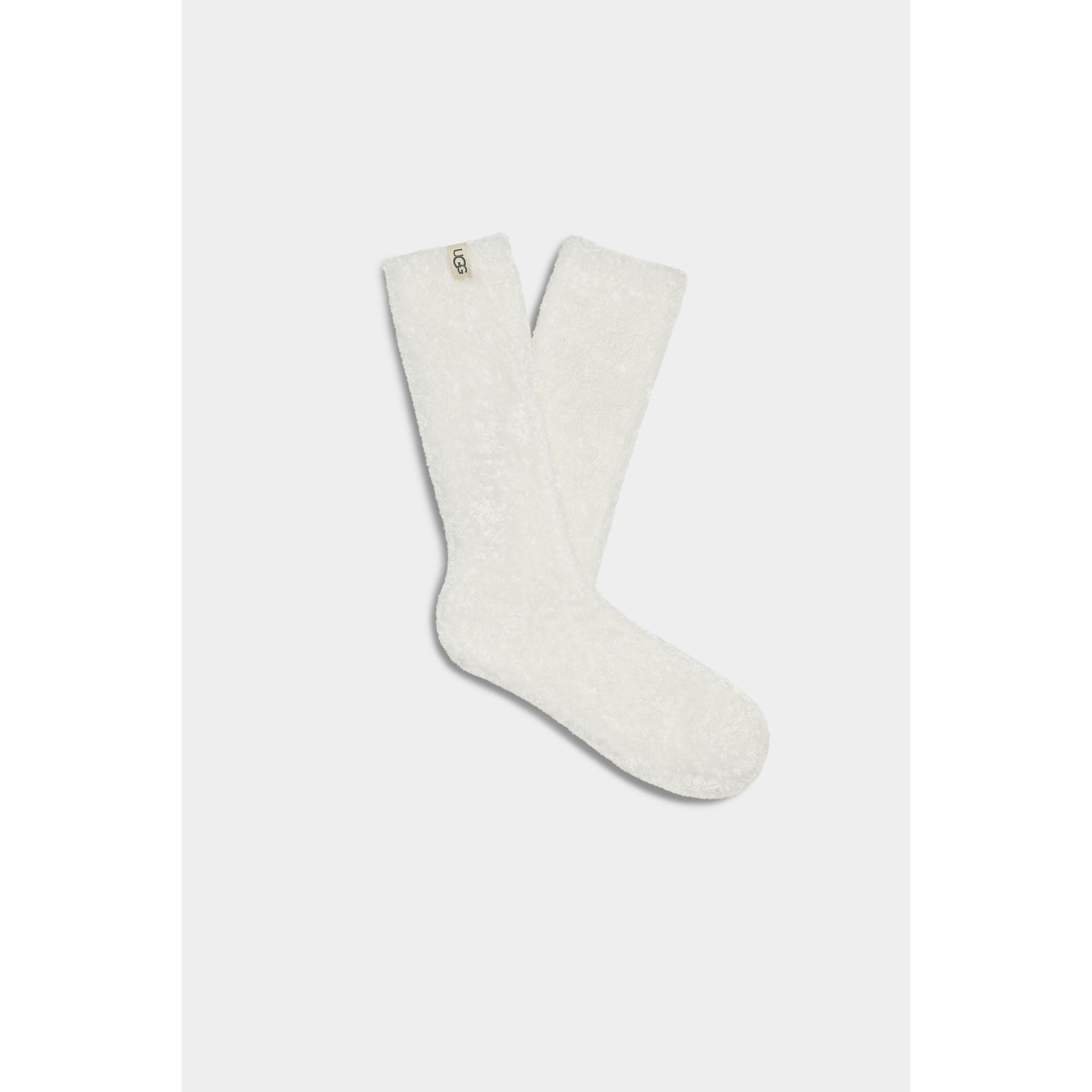 UGG Women's Leda Cozy Socks - Soft Warm Winter Boot Socks for Women in White | Perfect for Cold Weather, Snow Boots & Home Comfort