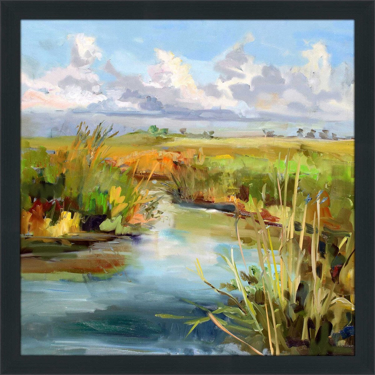 Afternoon Skies by Carol Hallock - Premium Acrylic Wall Art Print - Modern Home & Office Decor for Living Room, Bedroom, or Workspace