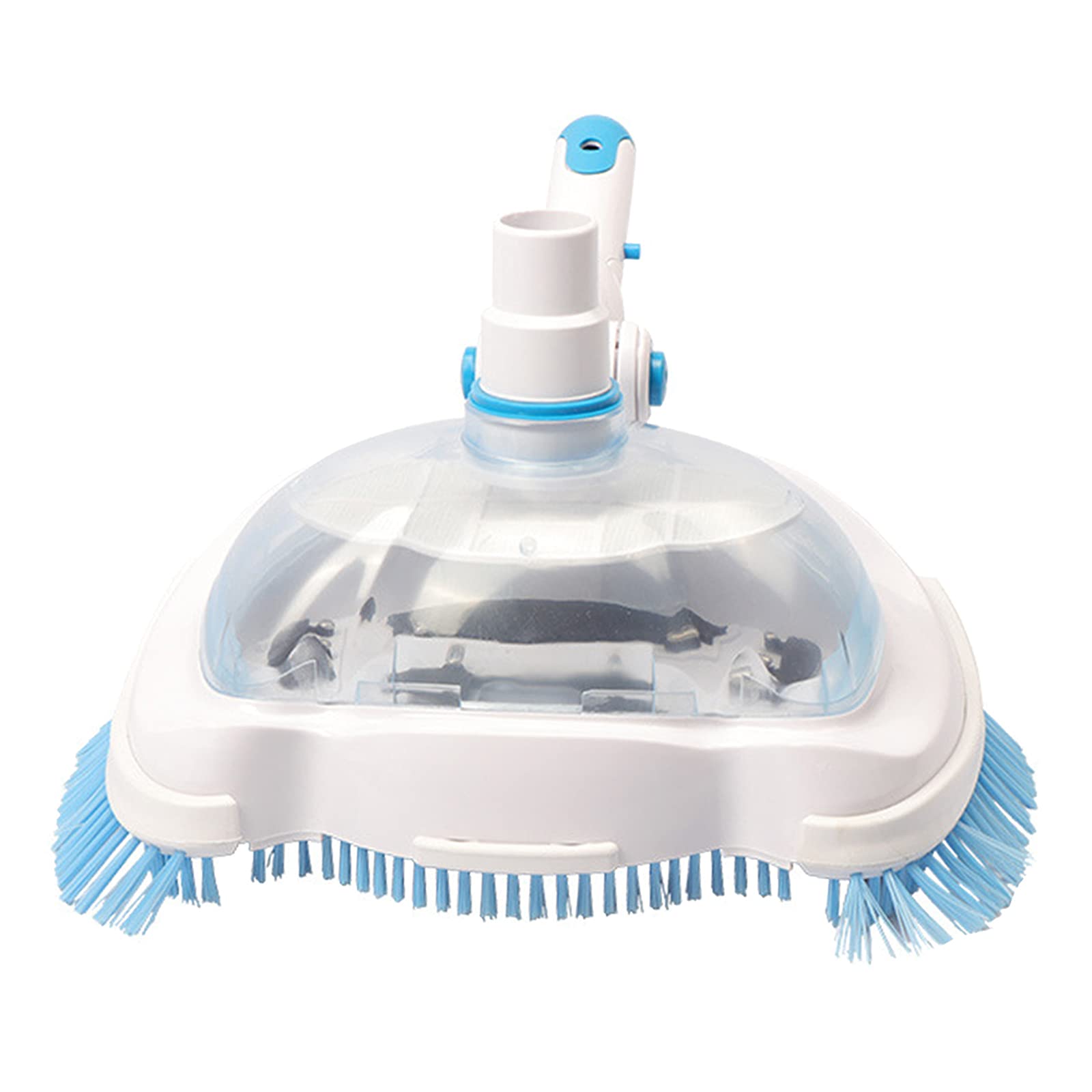 FAKEME Heavy Duty Swimming Pool Vacuum Brush Head with Rotatable Hose Adapter, Weighted Suction Pool Cleaning Tool for Inground and Above Ground Pools