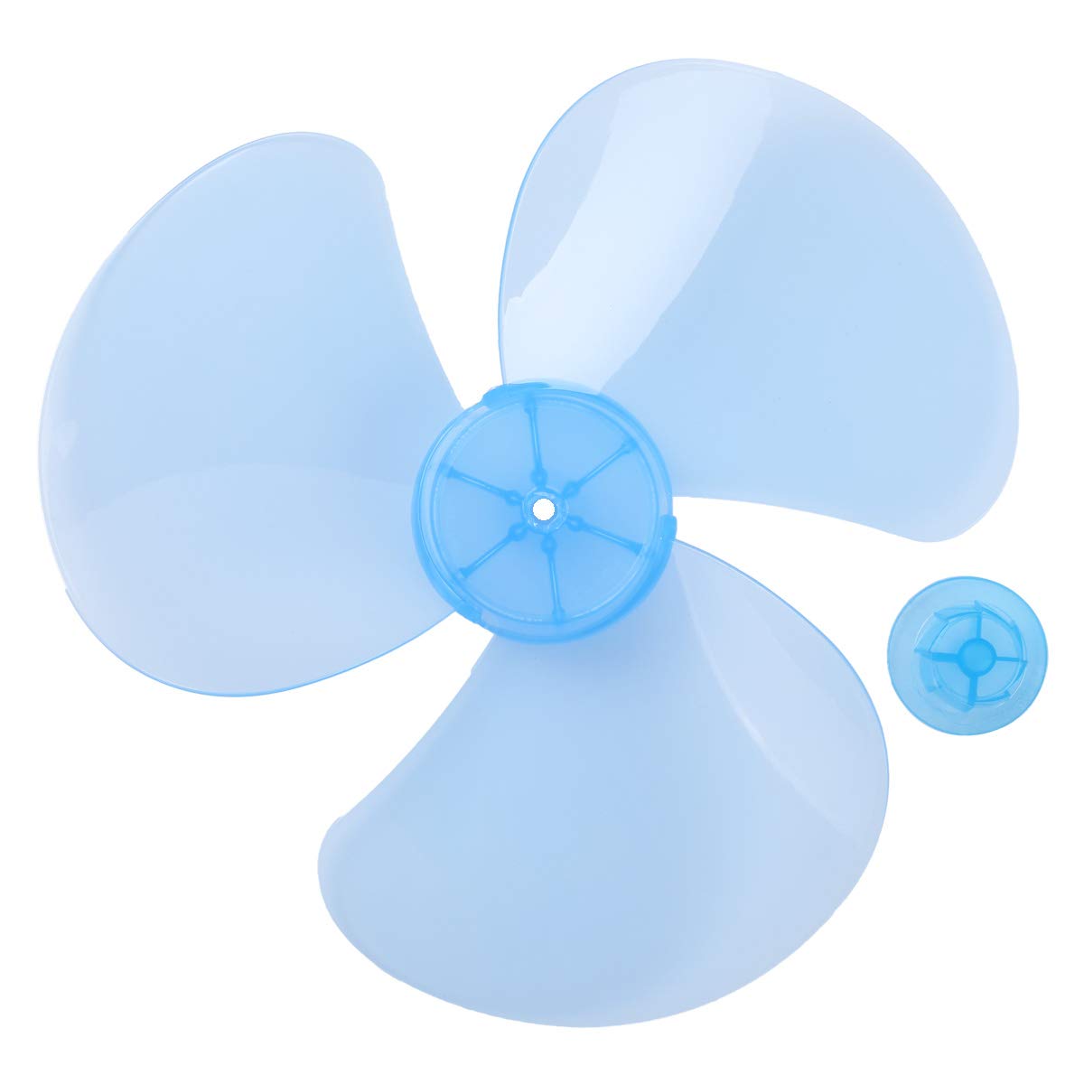 12 Inch Plastic Fan Blade Replacement with Nut Cover - Sky Blue 3 Leaves for Standing & Table Fans | Household Cooling Accessories | Perfect for Bedroom, Office & Outdoor Use