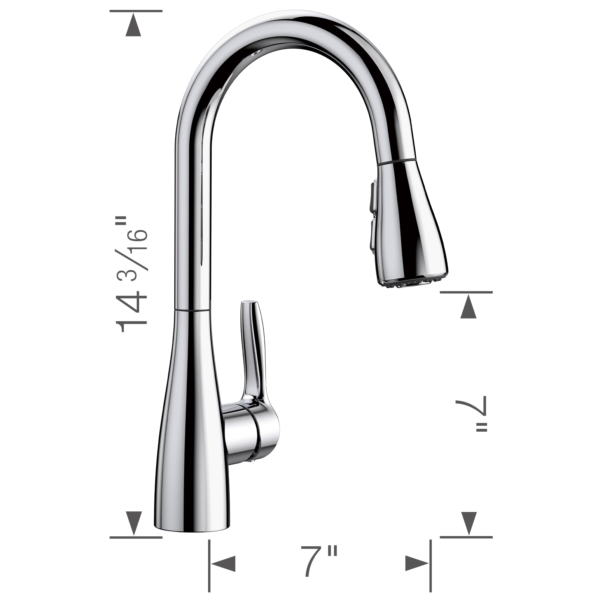 BLANCO Atura Pull Down Bar Faucet - Stainless Steel Kitchen Sink Faucet with Sprayer | Perfect for Modern Home & Restaurant Use