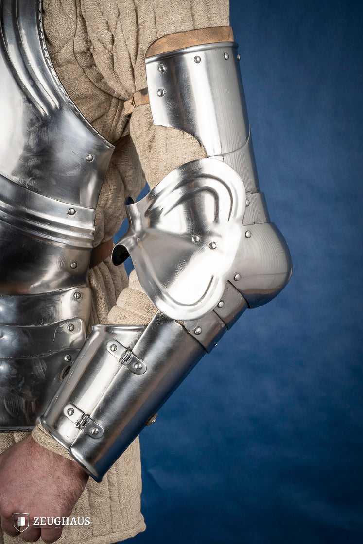 Arm Armour 1450 & 1550 - 1.6mm Polished Stainless Steel Arm Guards for Archery & Fencing - Perfect for Target Practice & Competitive Sports