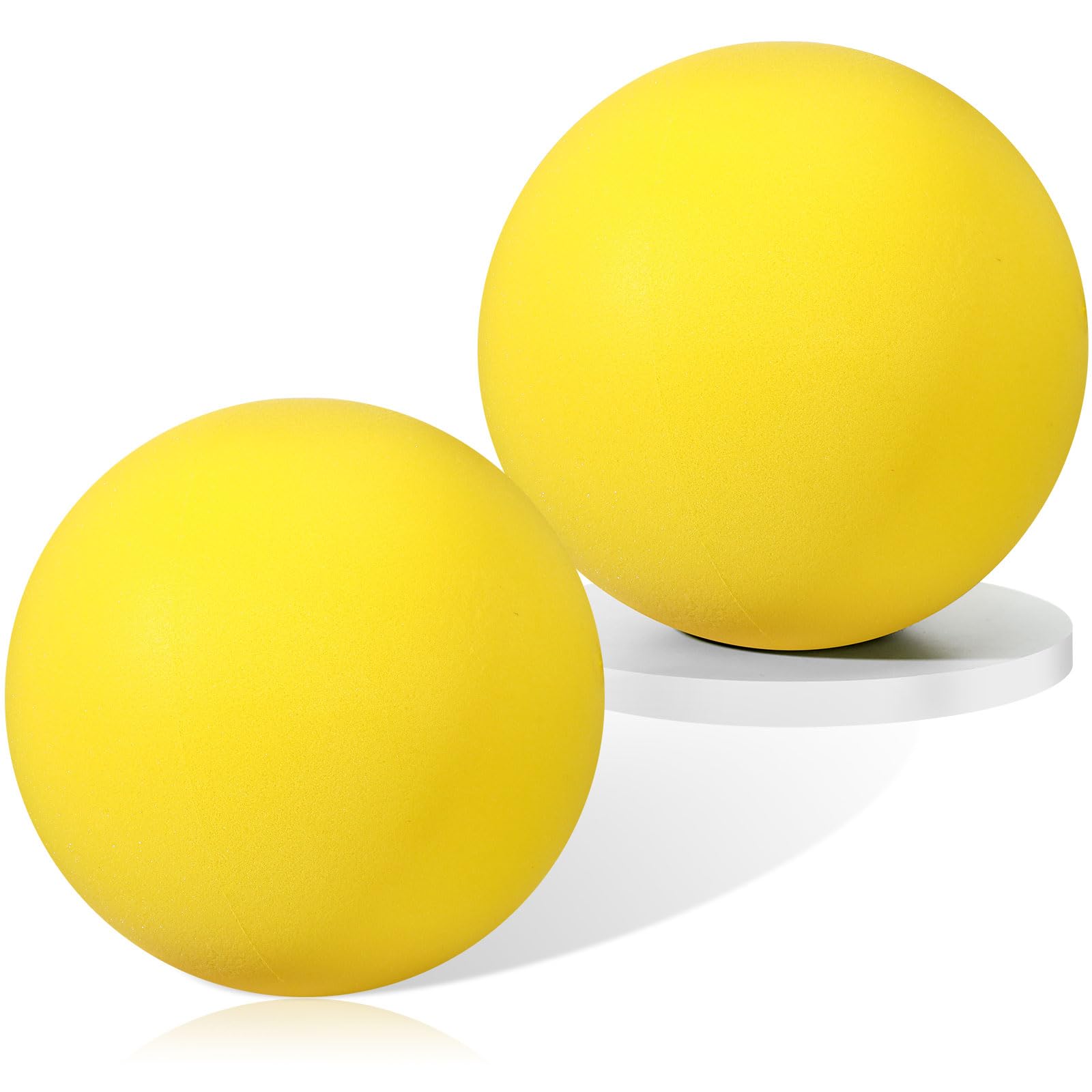 2 Pack 7 Inch High Density Foam Balls - Soft, Bouncy & Silent for Indoor/Outdoor Sports, Classroom Games, Yoga, and Physical Therapy - Lightweight & Easy to Grasp (Yellow)