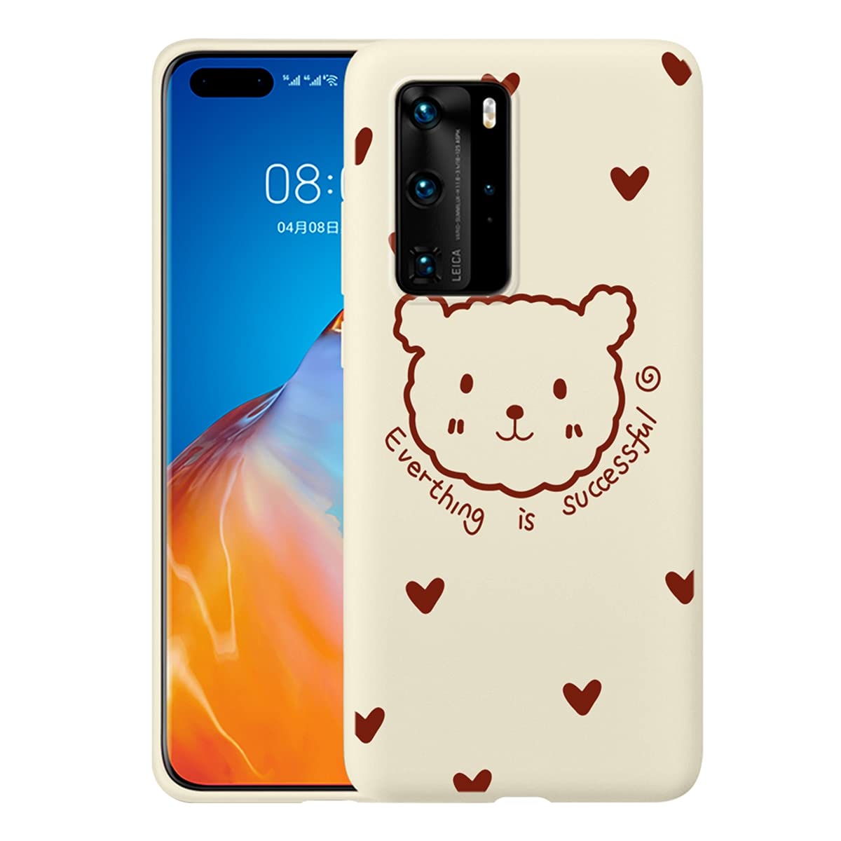 Cute Bear Pattern Huawei P20 Pro Case - Soft Silicone TPU Shockproof Protective Phone Cover for Women & Girls | Fashion Slim Fit Design for Huawei P20 Pro 6.1 Inch | Perfect for Daily Use, Work & Travel Protection