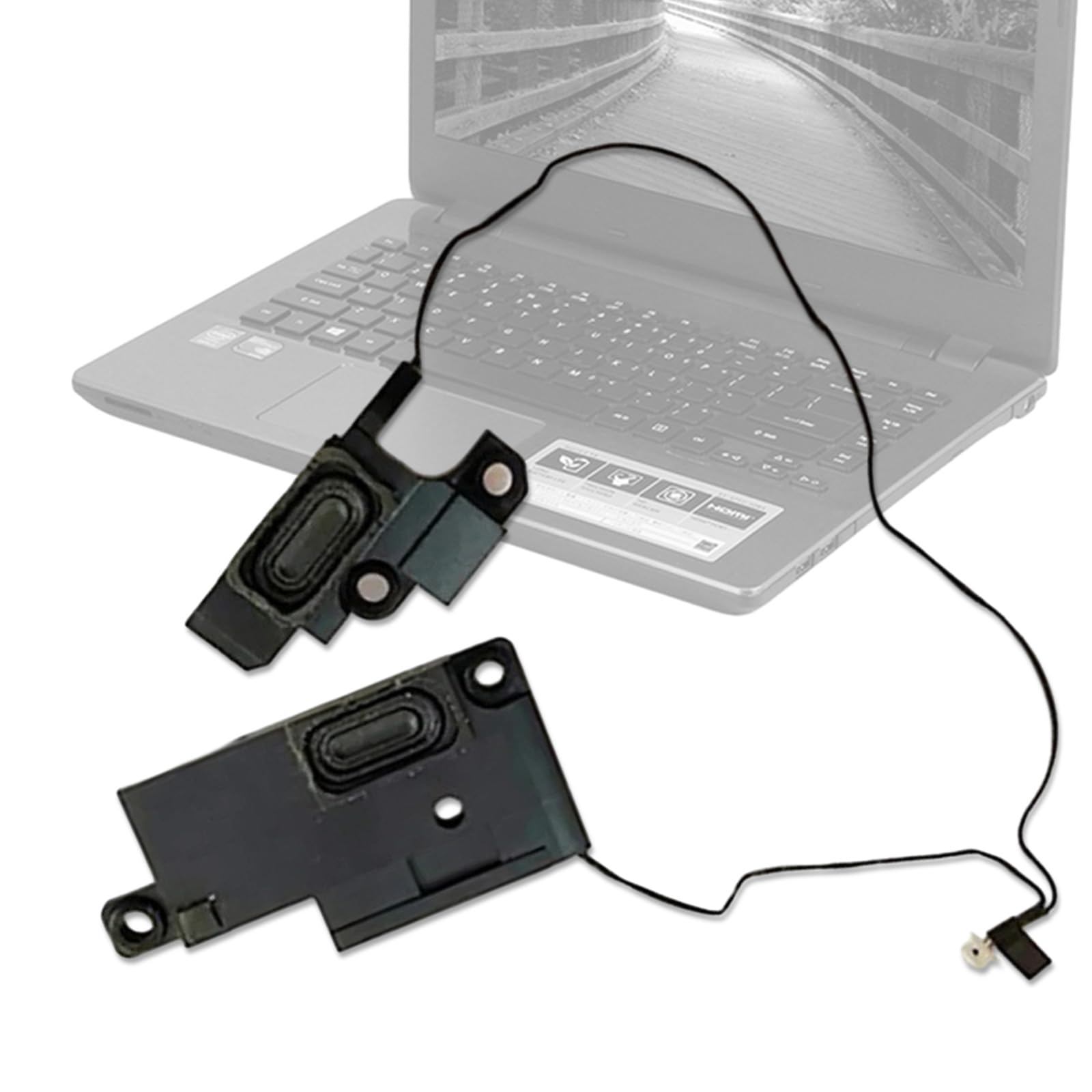 BIGULA Black Laptop Internal Speakers for Acer Aspire E5-475/E5-475G - Left & Right Integrated Audio Replacement - Perfect for Gaming, Movies & Video Conferencing