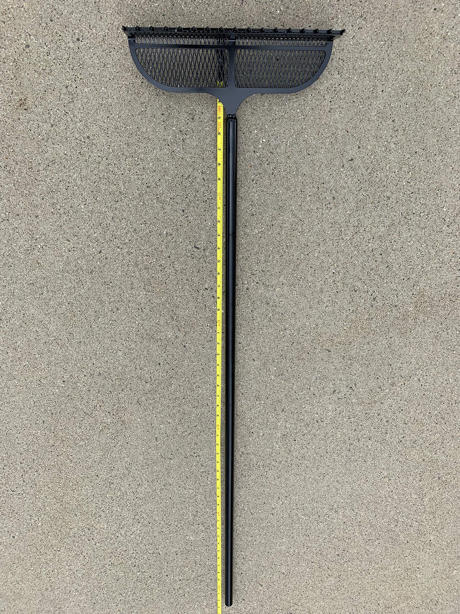 Heavy Duty Welded Full Metal Lake Rake for Sand, Beach, Pond & River - Zebra Mussel Control Tool for Waterfront Maintenance & Weed Removal