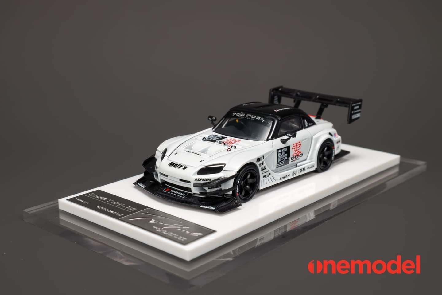 1:64 Scale Honda S2000 Type RR Diecast Model Car - Collectible Top Fuel Racing Replica for Display & Racing Enthusiasts - Perfect for Showcase, Gift Giving & Car Collection Displays