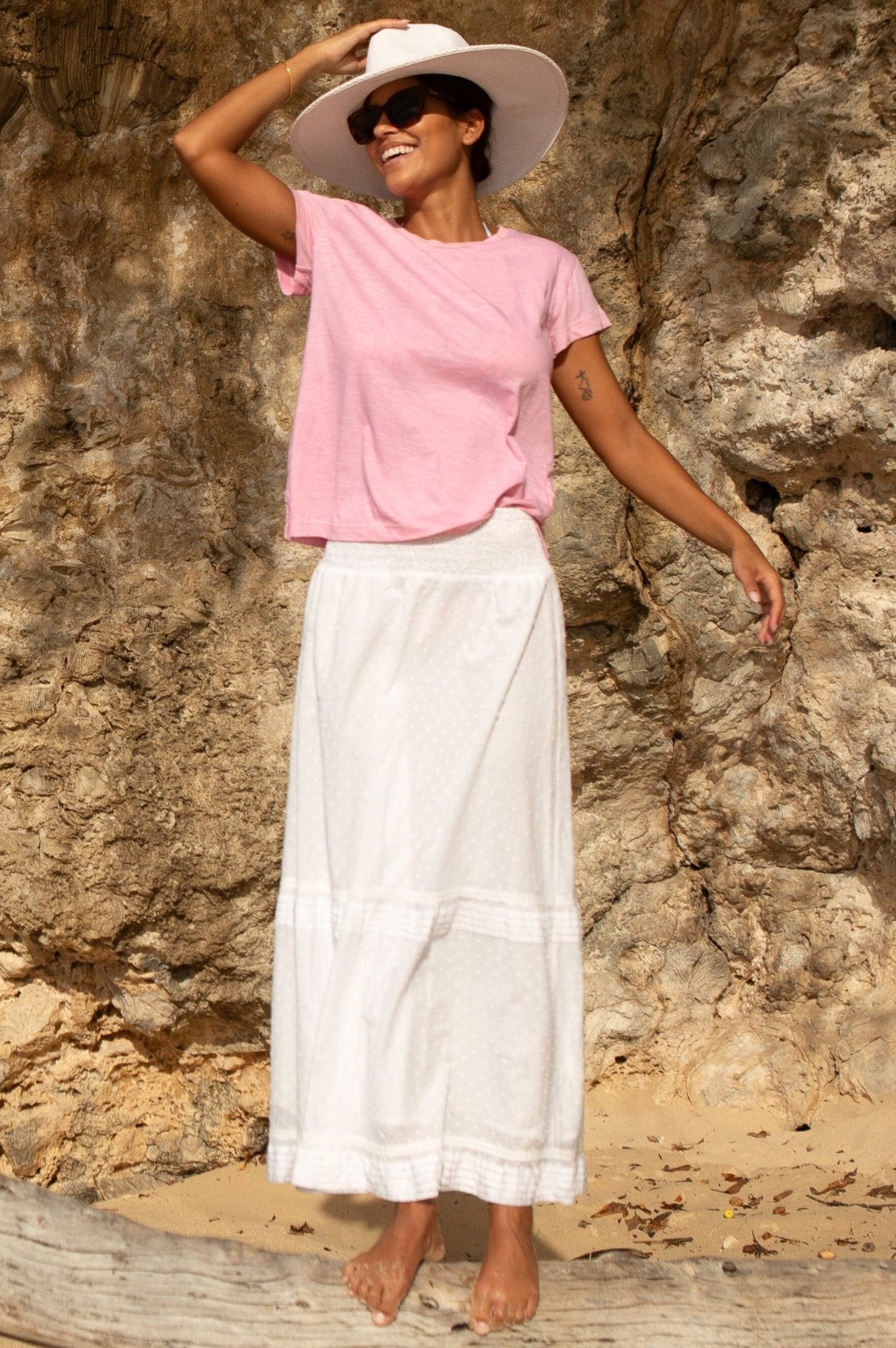 Organic Cotton T-Shirt for Women | Soft & Comfortable Pink Tee | Casual Wear, Yoga, and Everyday Outfits