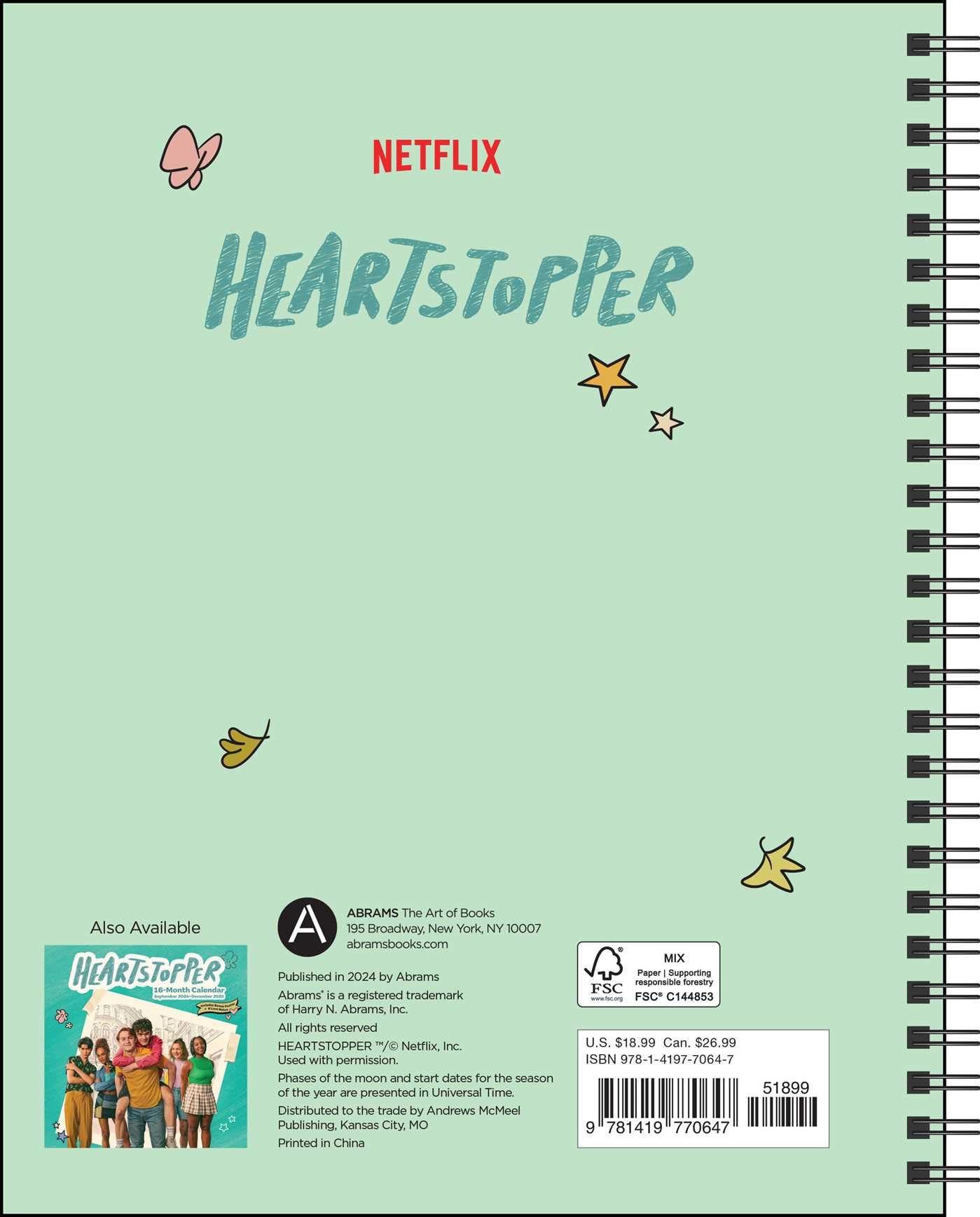 Heartstopper 16-Month 2024-2025 Weekly & Monthly Planner Calendar with Bonus Stickers - Perfect for School, Work, and Personal Organization