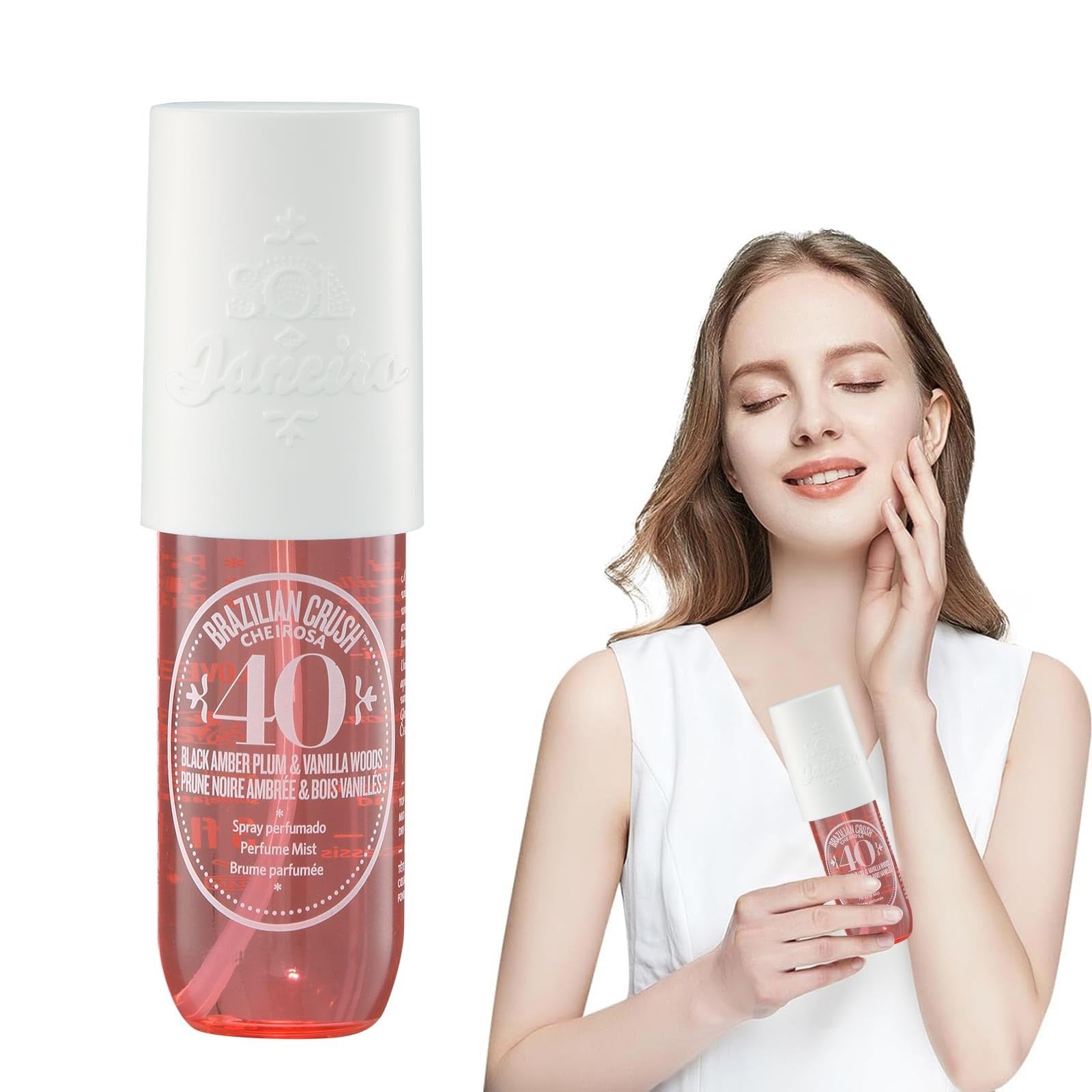 Brazilian Perfume Crush Fragrance Spray - Long Lasting Fruity Body Mist for Women & Men, Hair & Skin Moisturizing Eau de Toilette (90ml) | Perfect for Daily Wear, Date Nights & Special Occasions