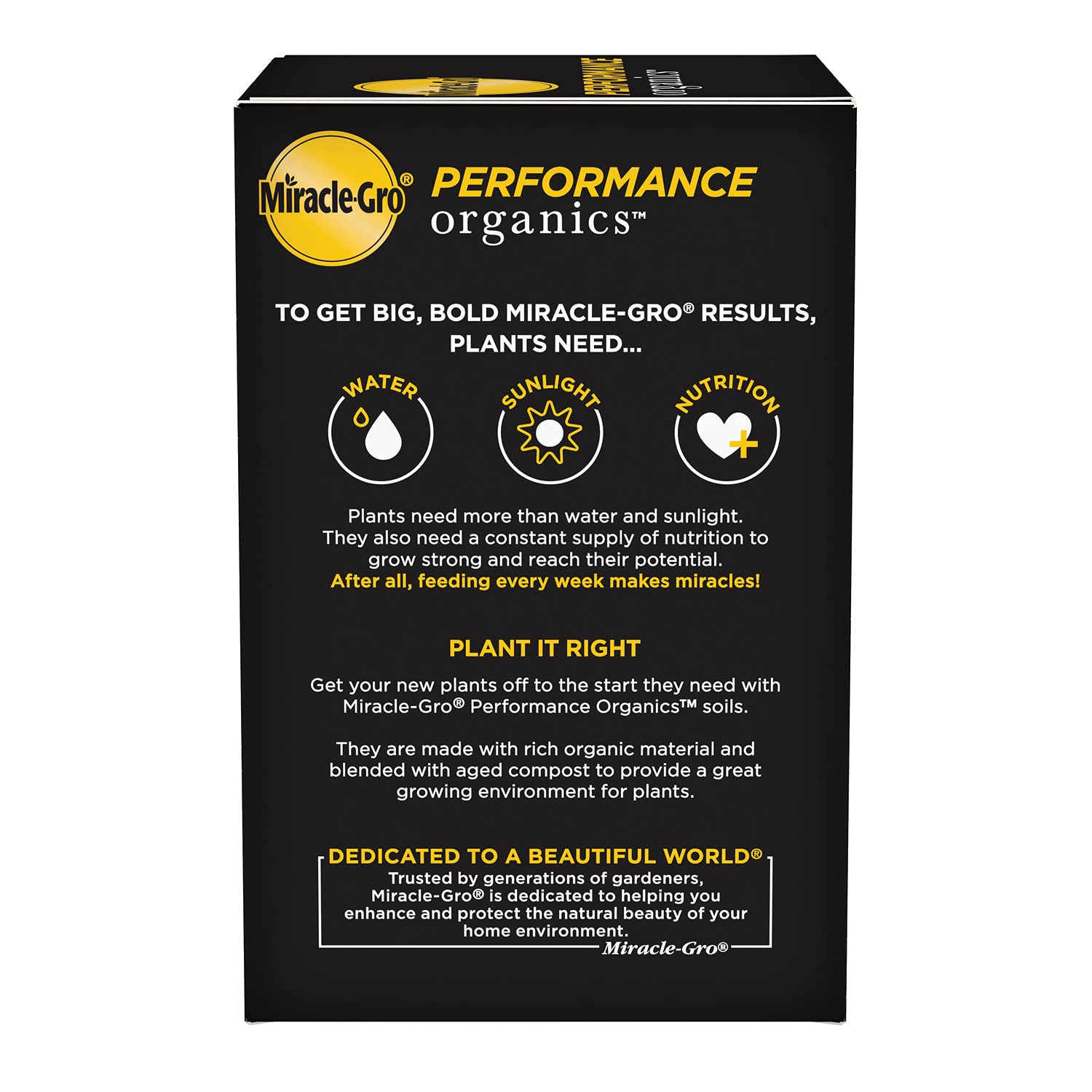 Miracle-Gro Performance Organics All Purpose Plant Food 1 lb - Organic Fertilizer for Vegetables, Flowers, Herbs - Natural Nutrients for Healthy Growth - Covers 200 sq ft - Ideal for Home Gardens, Indoor Plants & Landscaping