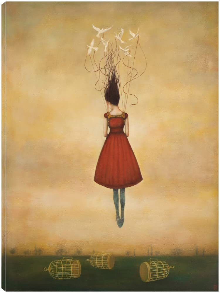 Fine Art Canvas Wall Decor 'Suspension of Disbelief' by Artist Duy Huynh - 42x56 Inch Ready to Hang Painting for Living Room, Bedroom, Office & Home Decor - Modern Abstract Artwork for Housewarming Gift & Interior Design