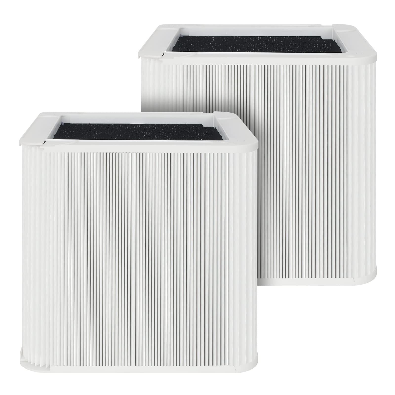 2 Pack Blueair Blue Pure 211+ Replacement Filters - HEPA & Activated Carbon Air Purifier Filters for Dust, Pollen, Pet Dander | Compatible with Blue Pure 211+ Air Cleaner | Perfect for Home, Office, Nursery & Allergy Relief