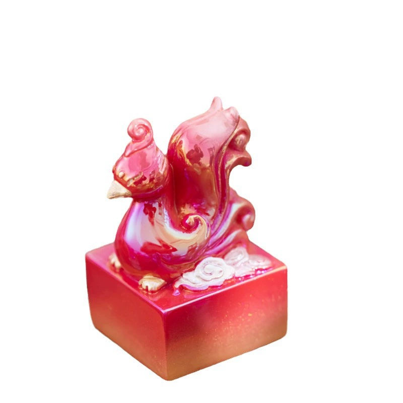 Dragon Jade Seal Series Blind Box - Collectible Miniature Figurines for Home Decor, Office Display & Gift Giving