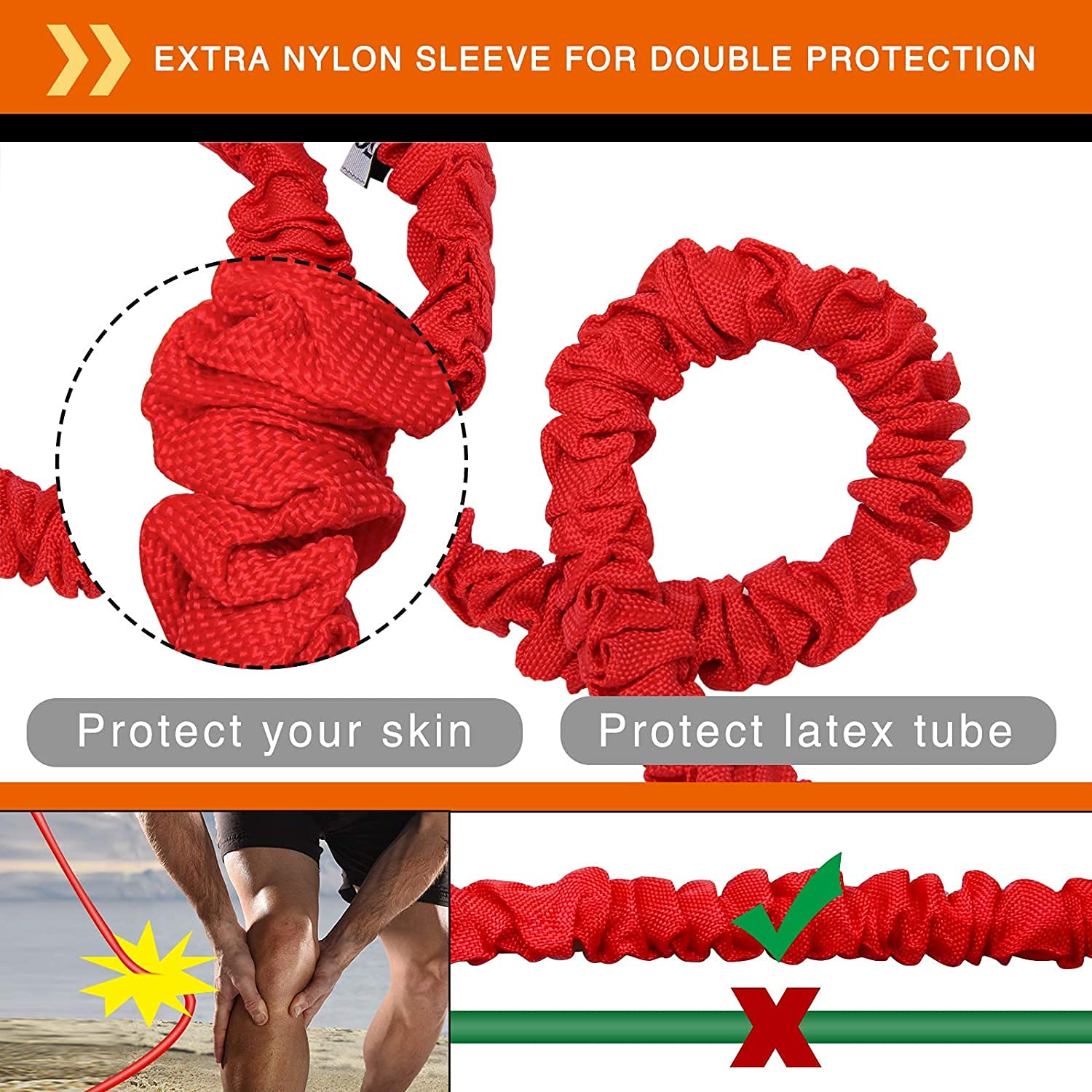 COITEK 14-Piece Resistance Bands Set - 20lbs to 40lbs Exercise Tubes with Nylon Handles, Door Anchor & Ankle Strap (Supports up to 150lbs) - Perfect for Home Workouts, Yoga, Strength Training & Physical Therapy