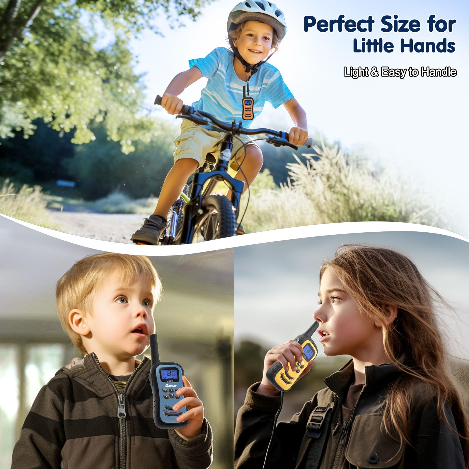 Kids Walkie Talkies with LED Flashlight & VOX - Rechargeable, Easy to Use Walkie Talkie Toys for Boys and Girls Ages 5-13 - Perfect for Outdoor Adventures, Camping, and Indoor Play - Great Christmas or Birthday Gift (Red & Purple)