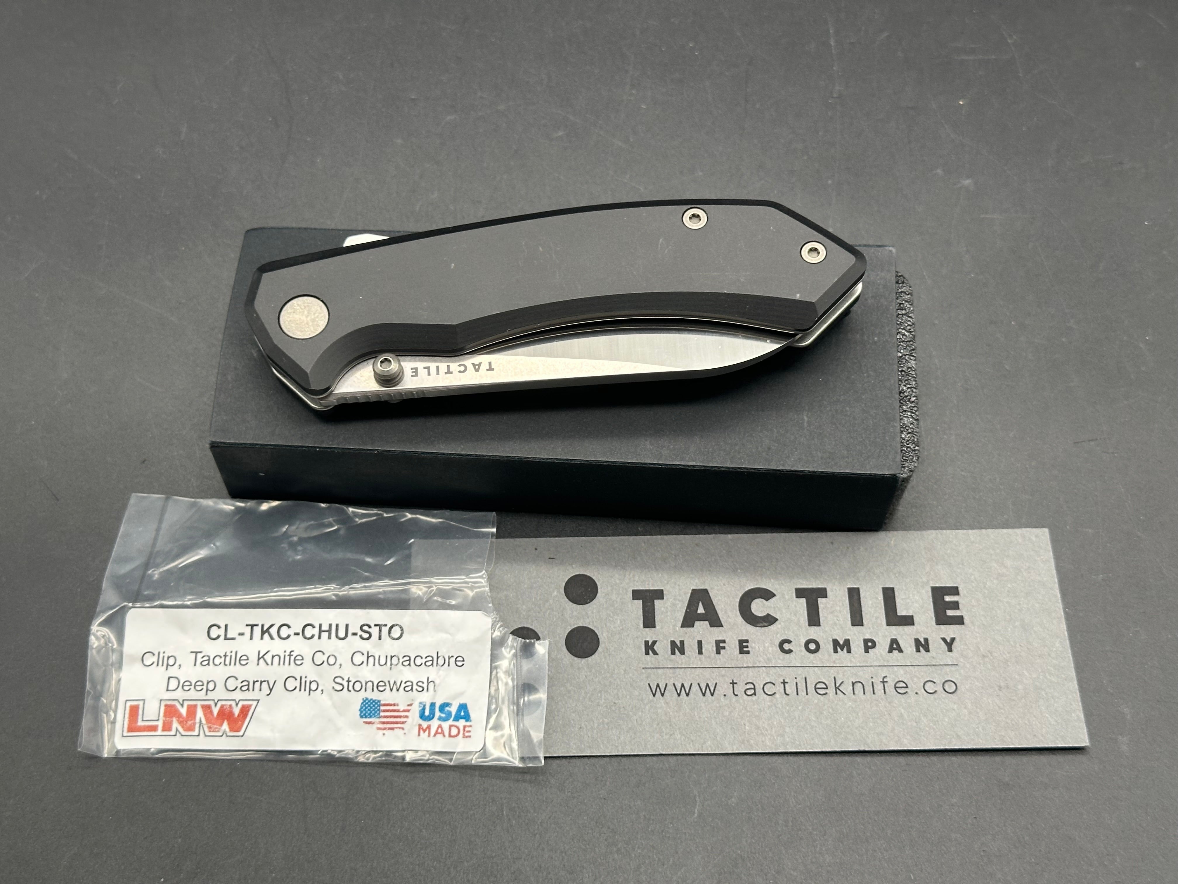 Tactile Chupacabra Satin Magnacut Folding Knife with Deep Carry Clip - Perfect for EDC, Outdoor Adventures & Tactical Use