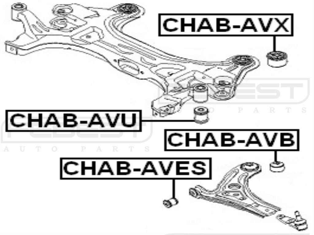 Febest Rear Arm Bushing for Front Arm - Compatible with GM Vehicles | Durable Suspension Replacement Part | Perfect for Off-Roading, Daily Commuting & Smooth Ride Maintenance