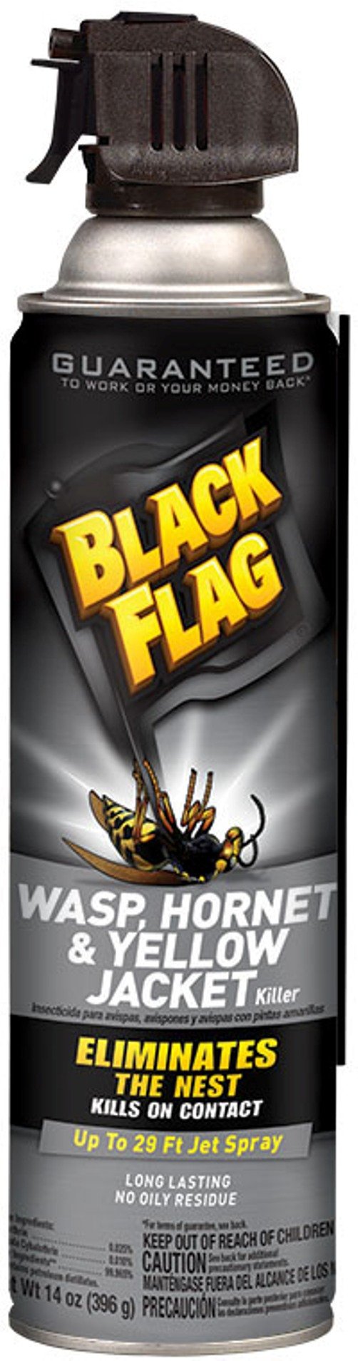 Black Flag Wasp & Hornet Killer Aerosol Spray - 14 oz (12-Pack) | Fast-Acting Insecticide for Outdoor Pest Control | Ideal for Patios, Gardens & Backyards