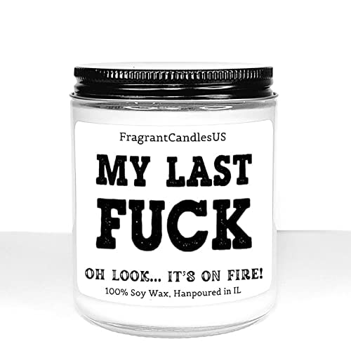 My Last F Candle - Funny Valentine's Day Gift for Her, Husband & Boyfriend | Humorous Anniversary & Galentine's Gift | Romantic Home Decor for Couples & Friends