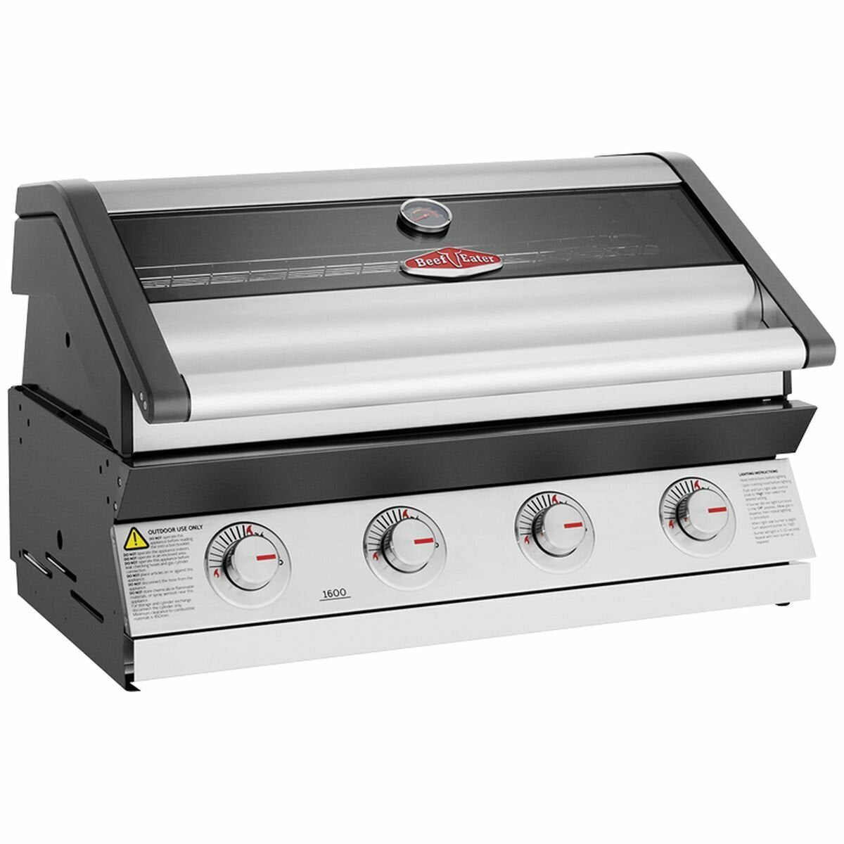 Beefeater 1600 Series SS 4-Burner Built-In BBQ Grill BBG1640SA – Perfect for Outdoor Cooking, Backyard Parties, and Family Gatherings