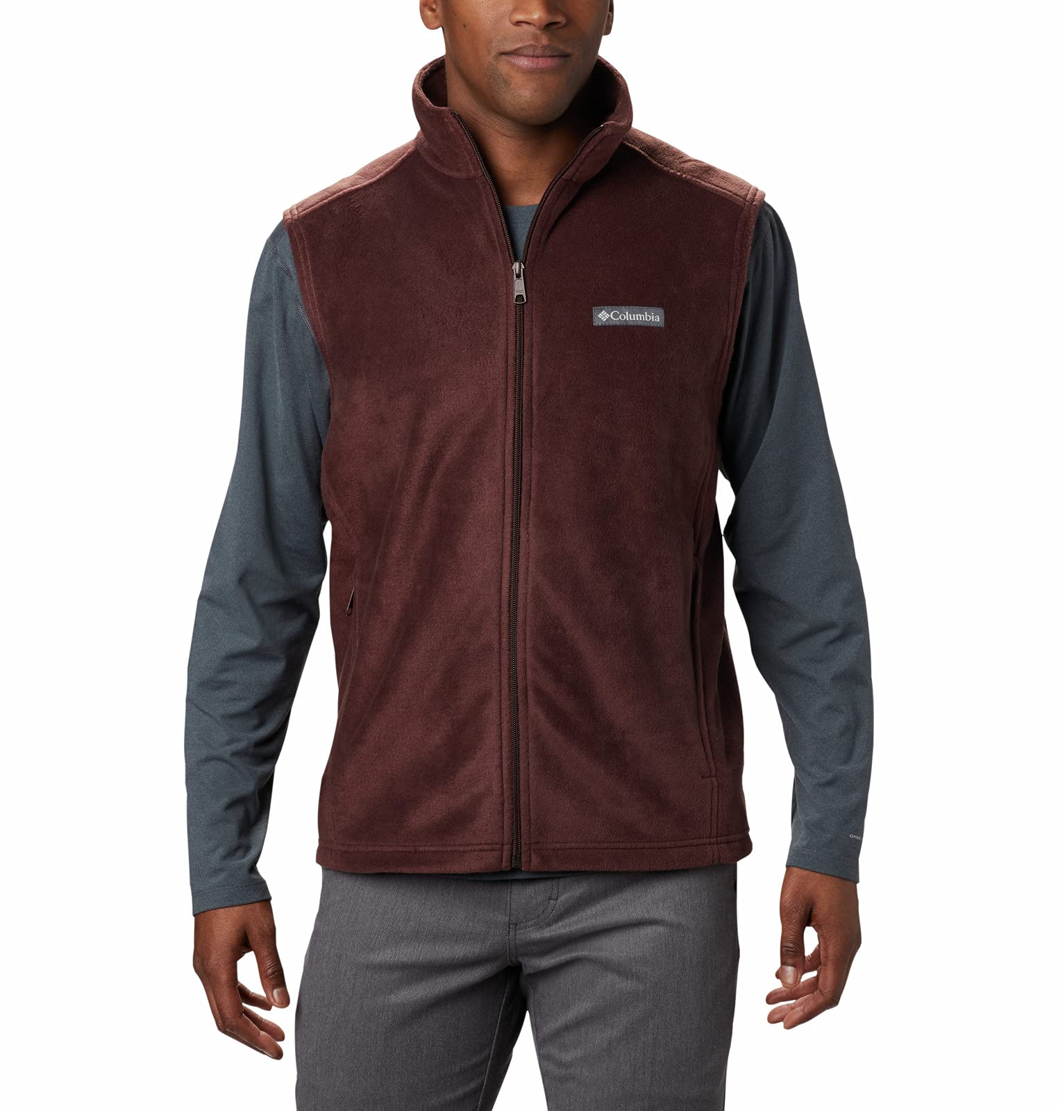 Columbia Men's Steens Mountain Fleece Vest - Lightweight Insulated Outdoor Vest for Hiking, Camping & Cold Weather (Black, Large) - Perfect for Layering in Fall & Winter Adventures