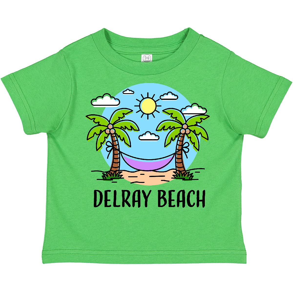 Inktastic Summer Vacation in Delray Beach Toddler T-Shirt - Cute Graphic Tee for Boys & Girls - Soft Cotton Kids Shirt for Beach Trips & Summer Outings