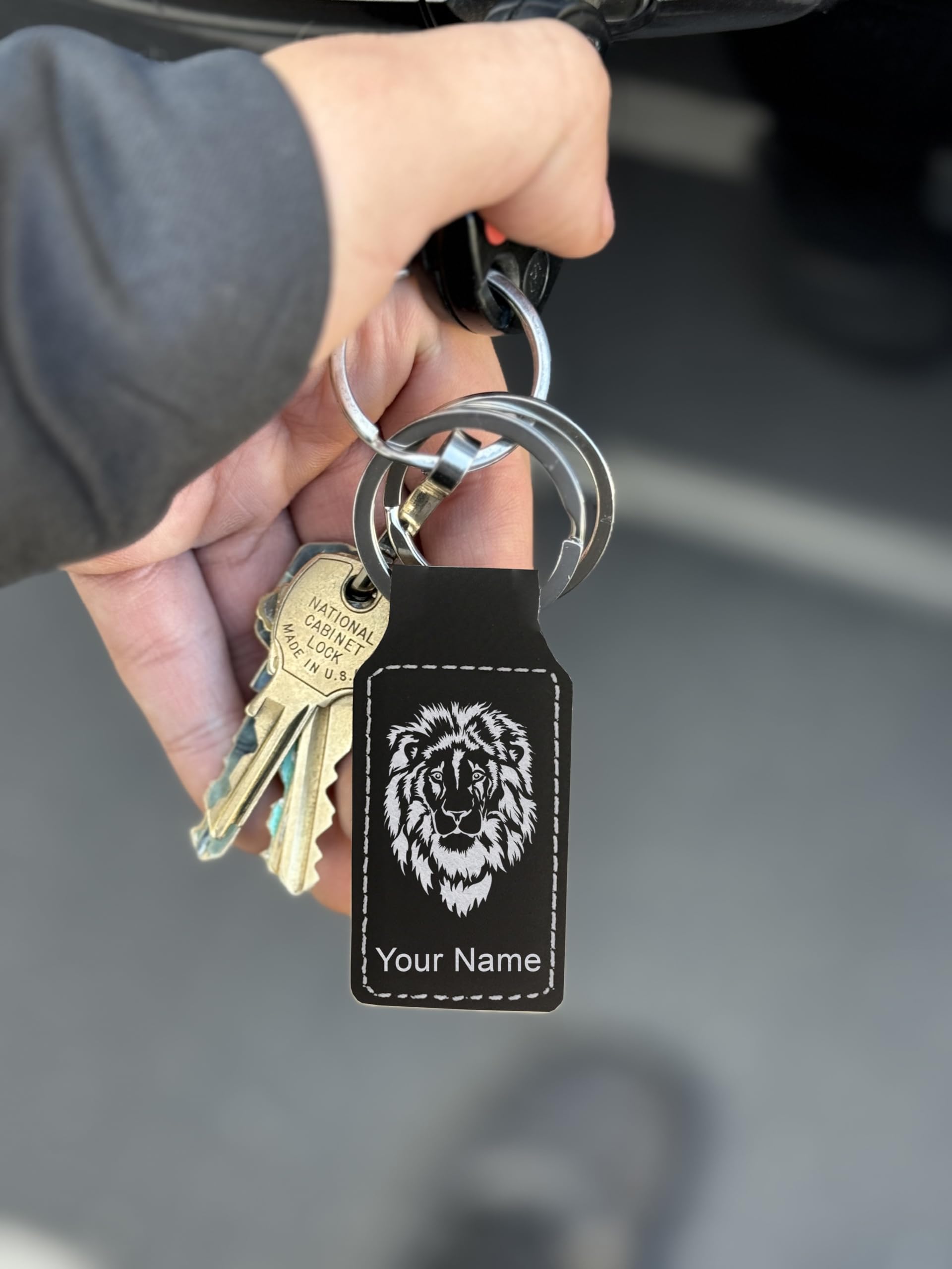 LaserGram Custom Engraved Rectangle Keychain - Karate Man Design - Perfect for Martial Arts Enthusiasts & Gift Giving