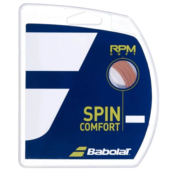 Babolat RPM Soft 17/1.25 Tennis String (Orange) - High Performance Polyester String for Spin & Control - Perfect for Competitive Play & Tournament Matches